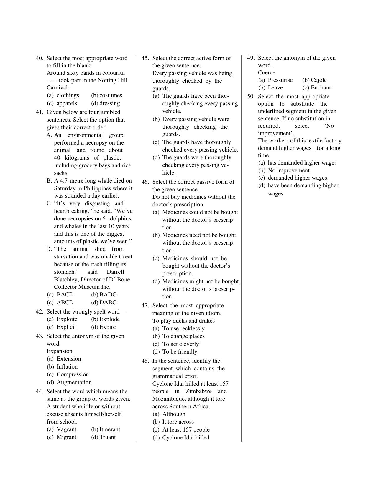 CUET English Sample Paper 2 - Page 3