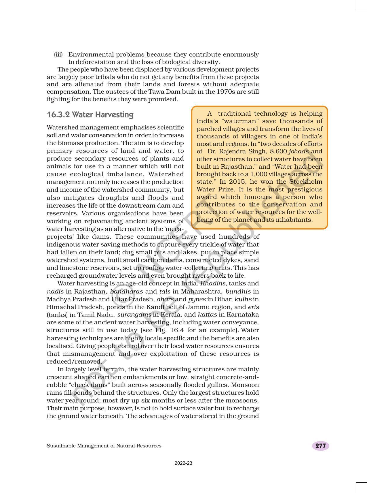 NCERT Book for Class 10 Science Chapter 16 Management of Natural Resources - Page 12