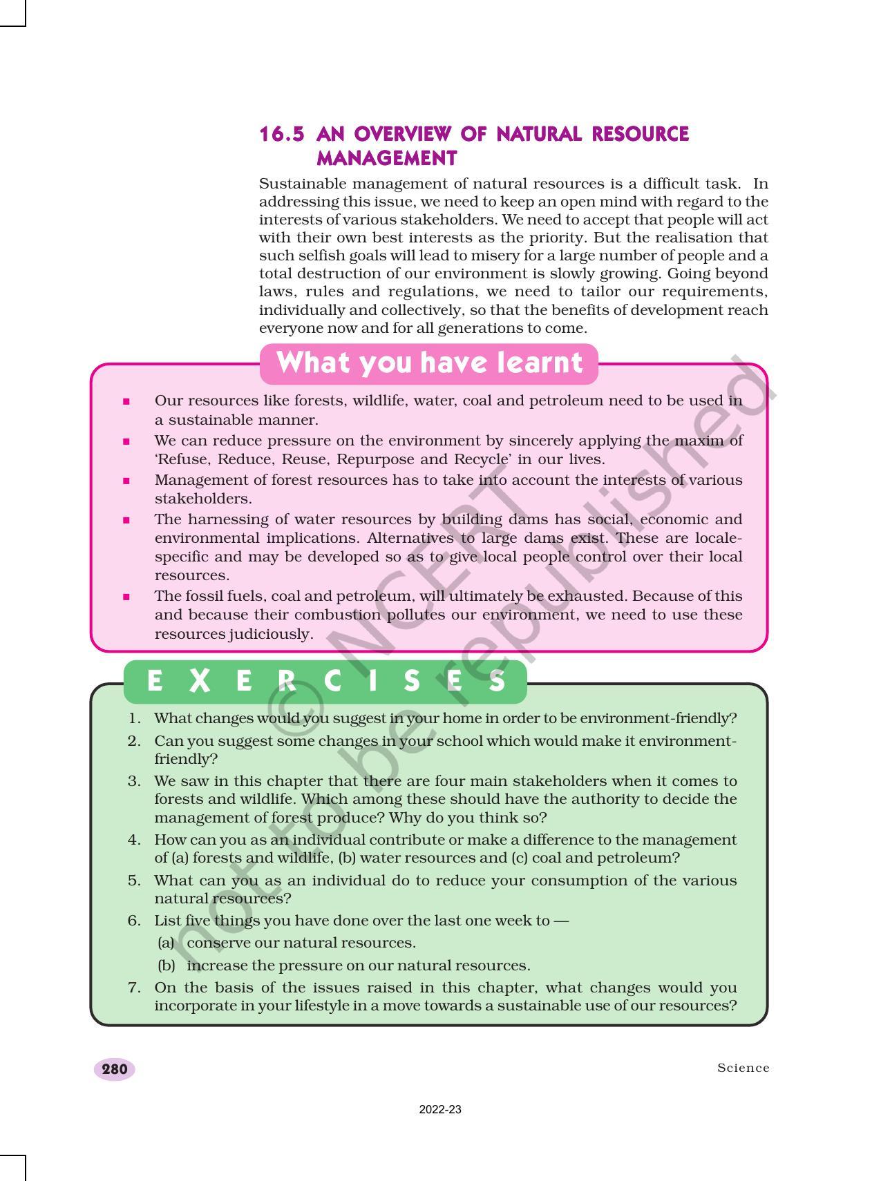 NCERT Book for Class 10 Science Chapter 16 Management of Natural Resources - Page 15