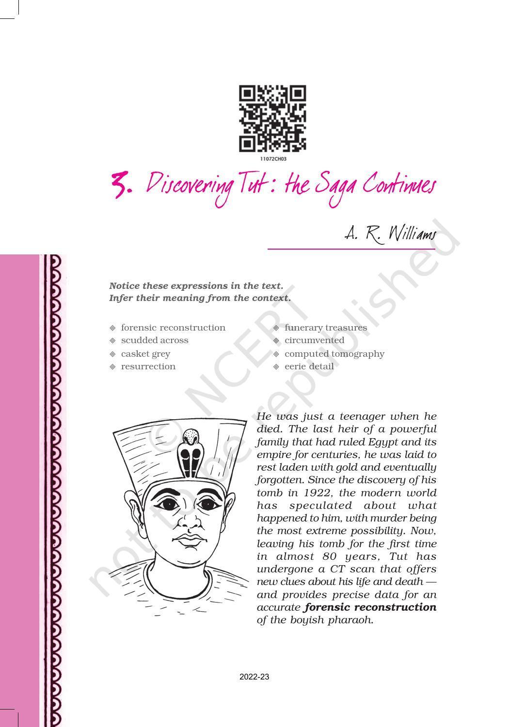 NCERT Book for Class 11 English Hornbill Chapter 3 Discovering Tut: The Saga Continues - Page 1