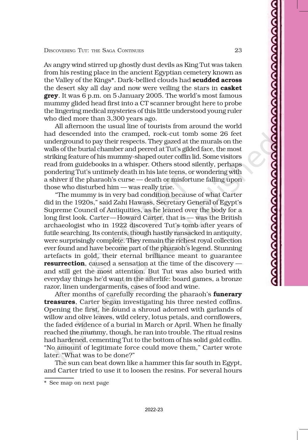 NCERT Book for Class 11 English Hornbill Chapter 3 Discovering Tut: The Saga Continues - Page 2