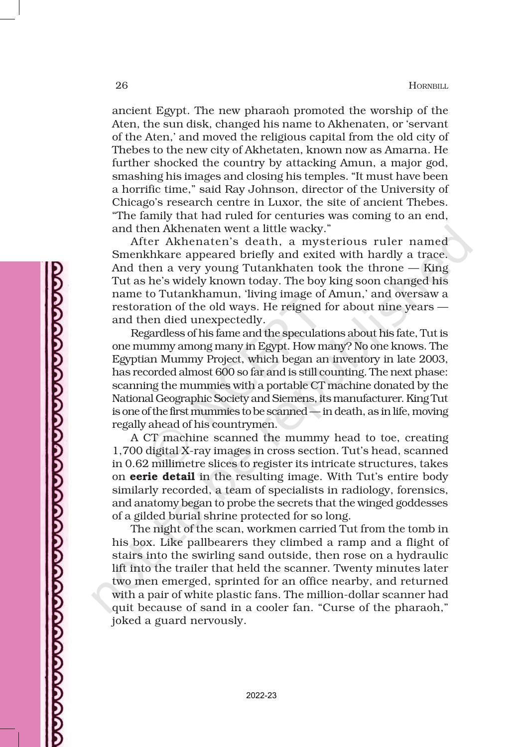 NCERT Book for Class 11 English Hornbill Chapter 3 Discovering Tut: The Saga Continues - Page 5