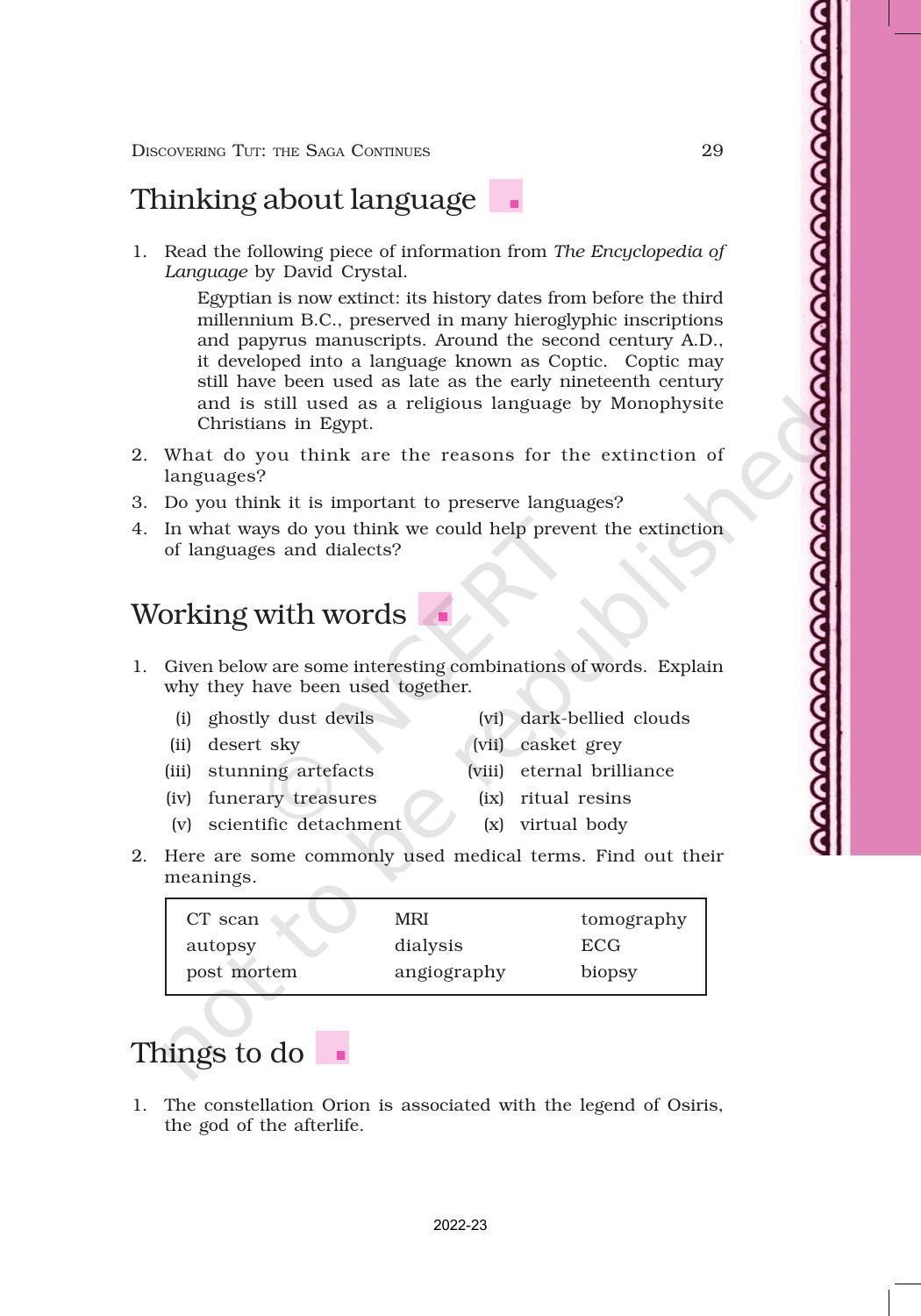 NCERT Book for Class 11 English Hornbill Chapter 3 Discovering Tut: The Saga Continues - Page 8