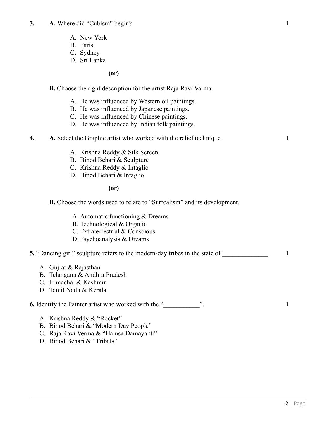 NIOS Class 10 Painting (225)	Sample Paper - Page 2