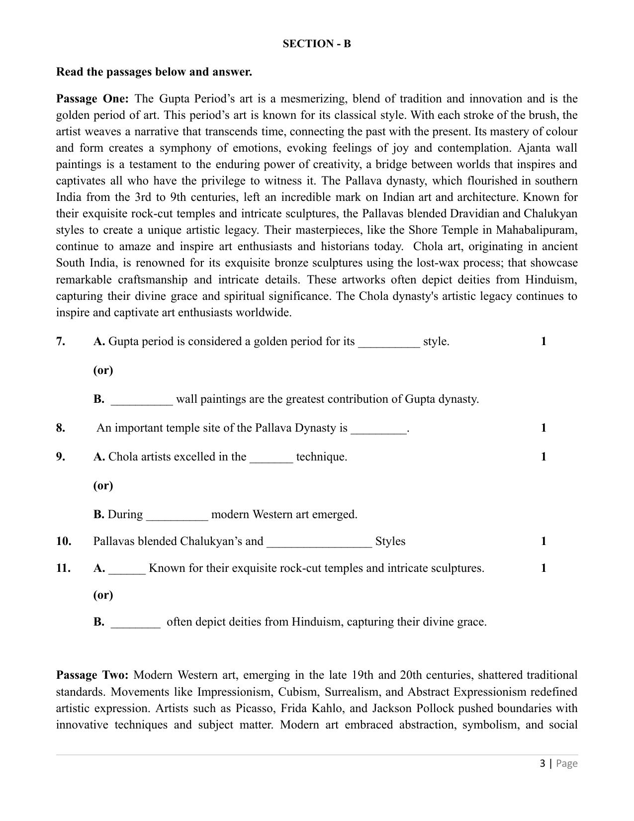 NIOS Class 10 Painting (225)	Sample Paper - Page 3