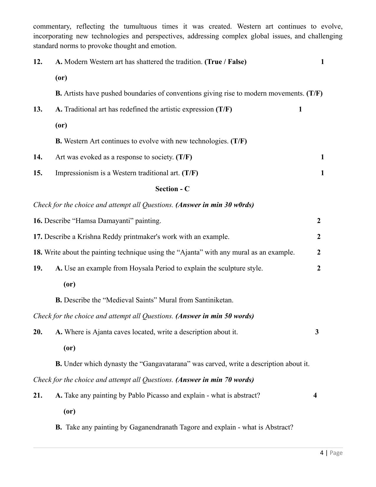NIOS Class 10 Painting (225)	Sample Paper - Page 4