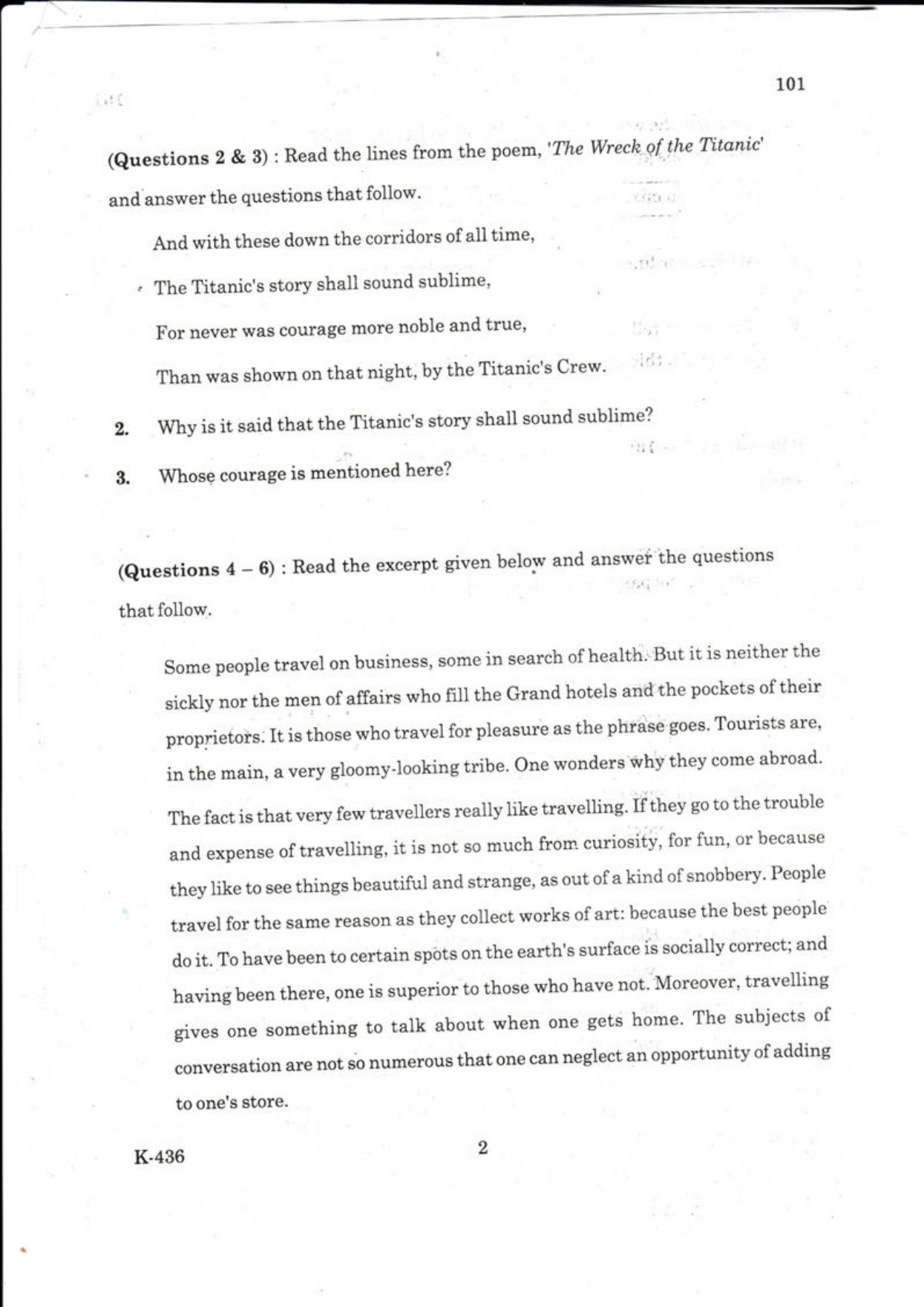 Kerala Plus One 2018 ENGLISH Question Papers - Page 2