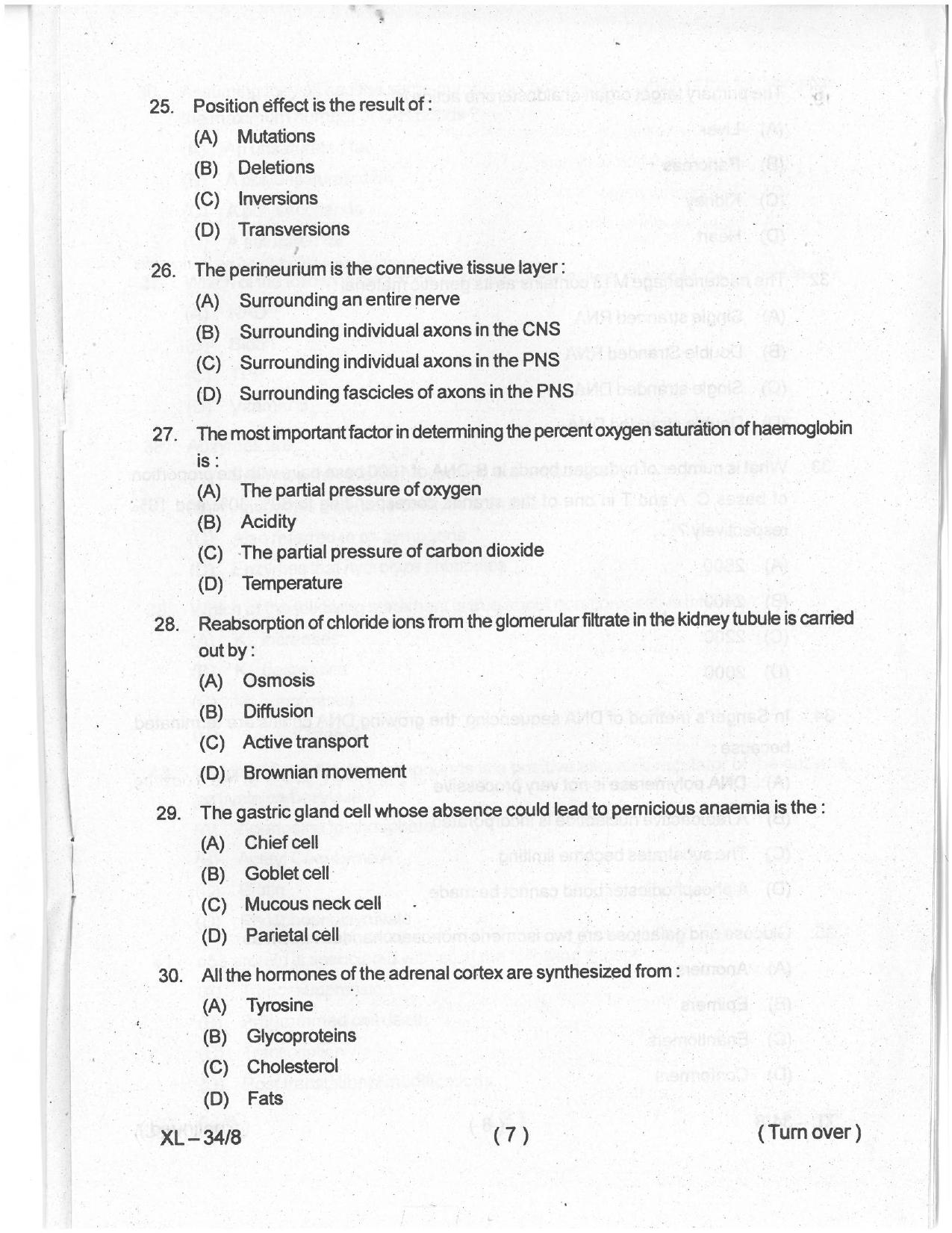 Odisha CPET 2021 ZOOLOGY Question Paper - Page 6