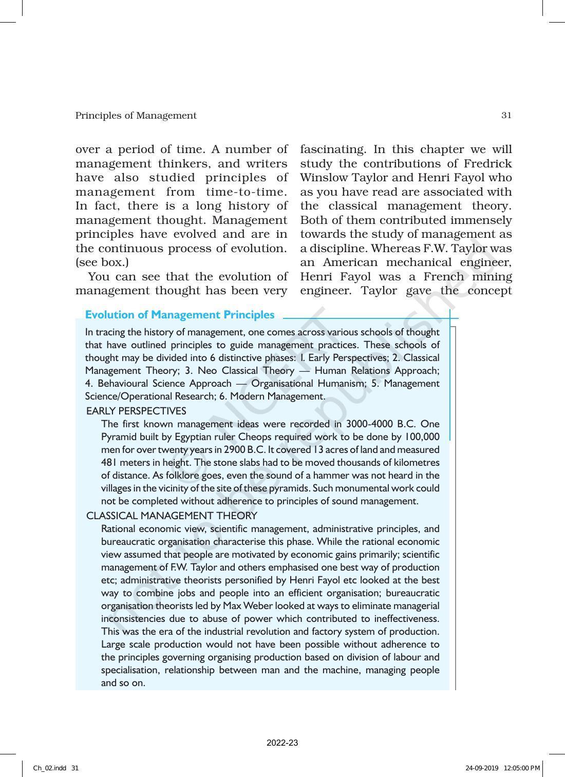NCERT Book for Class 12 Business Studies Chapter 2 Principles of Management - Page 2