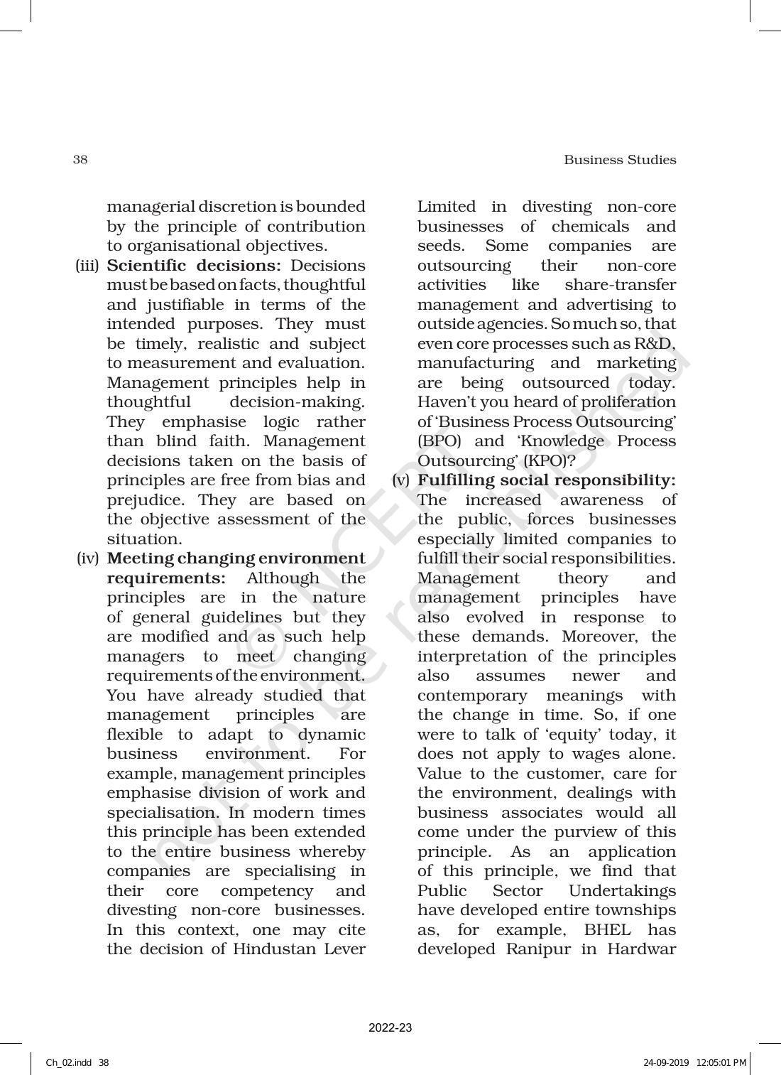 NCERT Book for Class 12 Business Studies Chapter 2 Principles of Management - Page 9