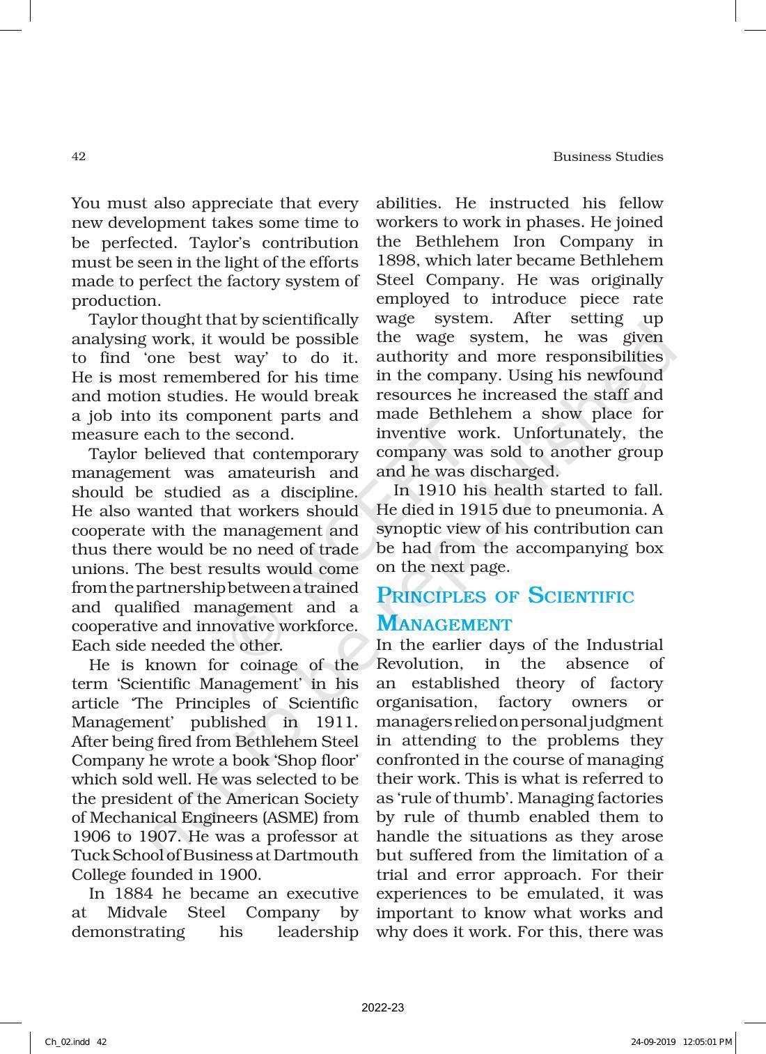 NCERT Book for Class 12 Business Studies Chapter 2 Principles of Management - Page 13