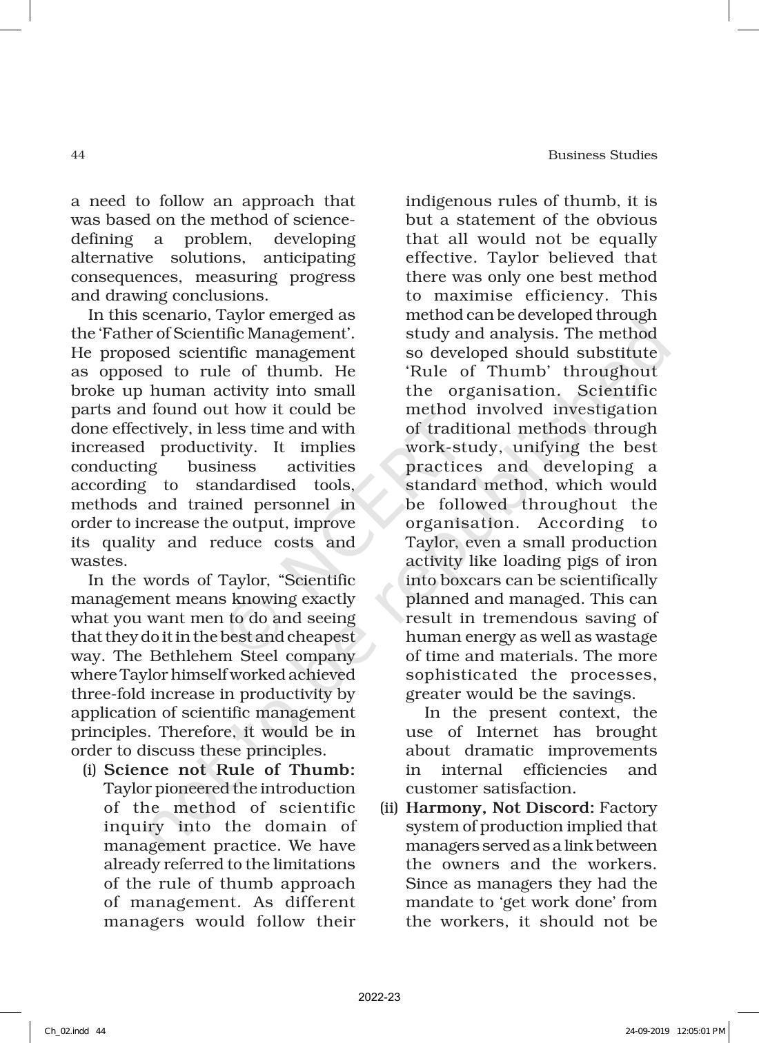 NCERT Book for Class 12 Business Studies Chapter 2 Principles of Management - Page 15