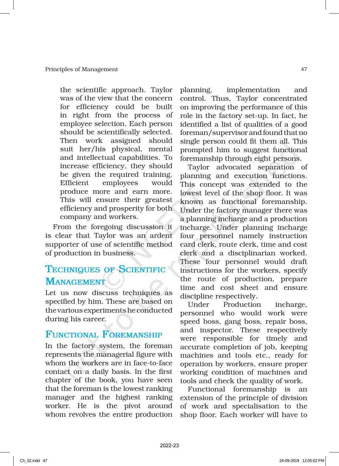 NCERT Book for Class 12 Business Studies Chapter 2 Principles of Management - Page 18