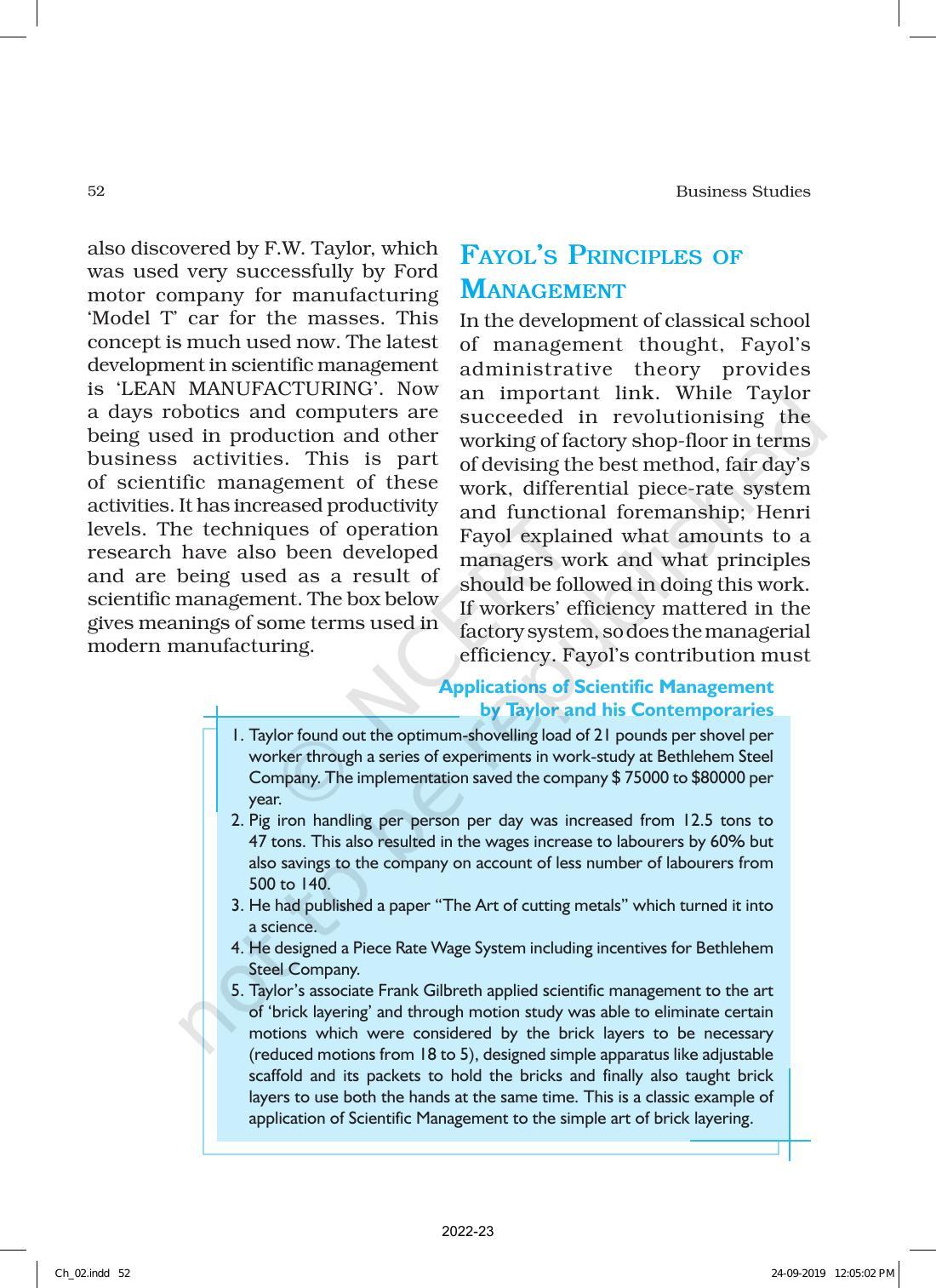NCERT Book for Class 12 Business Studies Chapter 2 Principles of Management - Page 23
