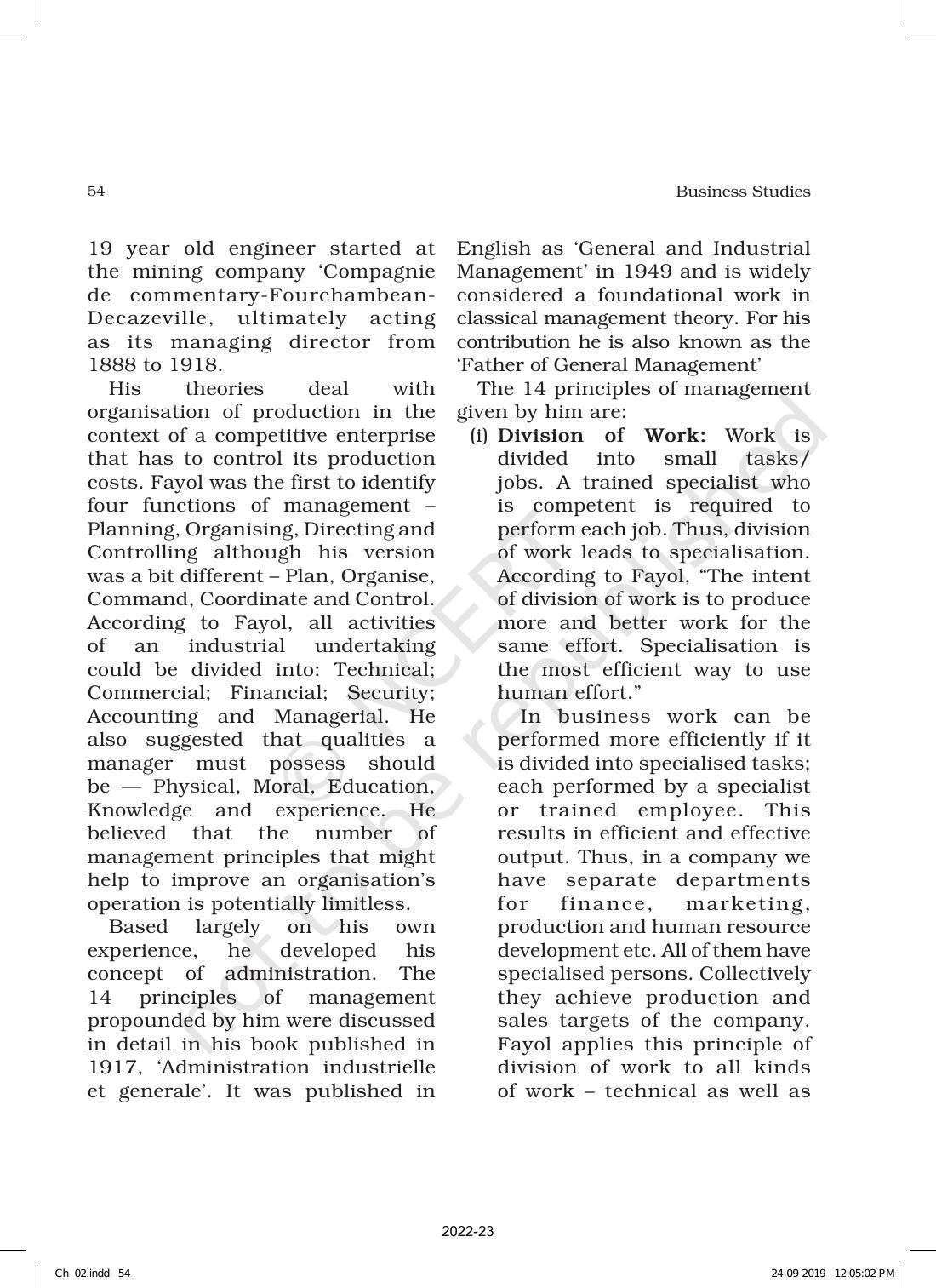 NCERT Book for Class 12 Business Studies Chapter 2 Principles of Management - Page 25