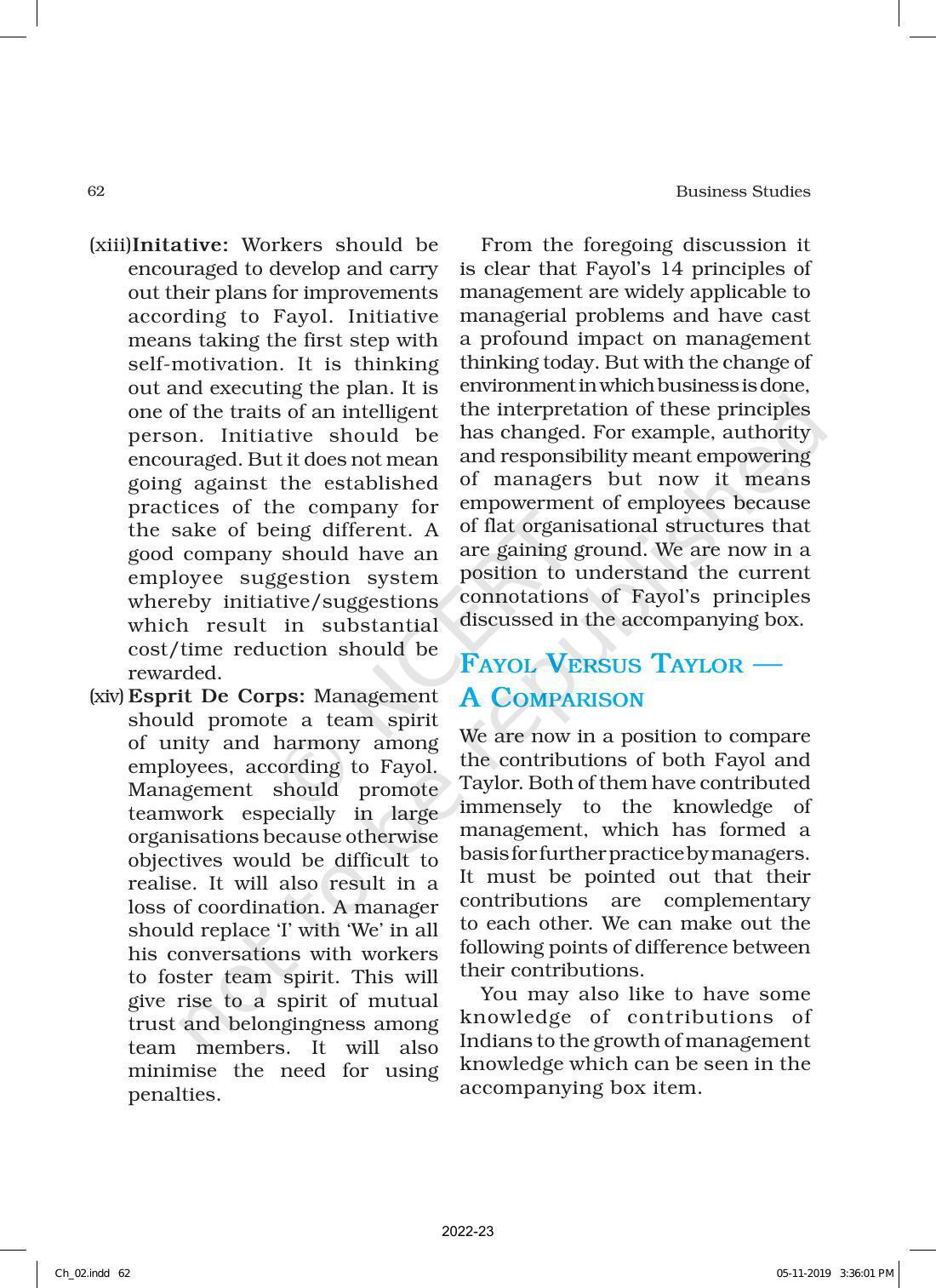 NCERT Book for Class 12 Business Studies Chapter 2 Principles of Management - Page 33