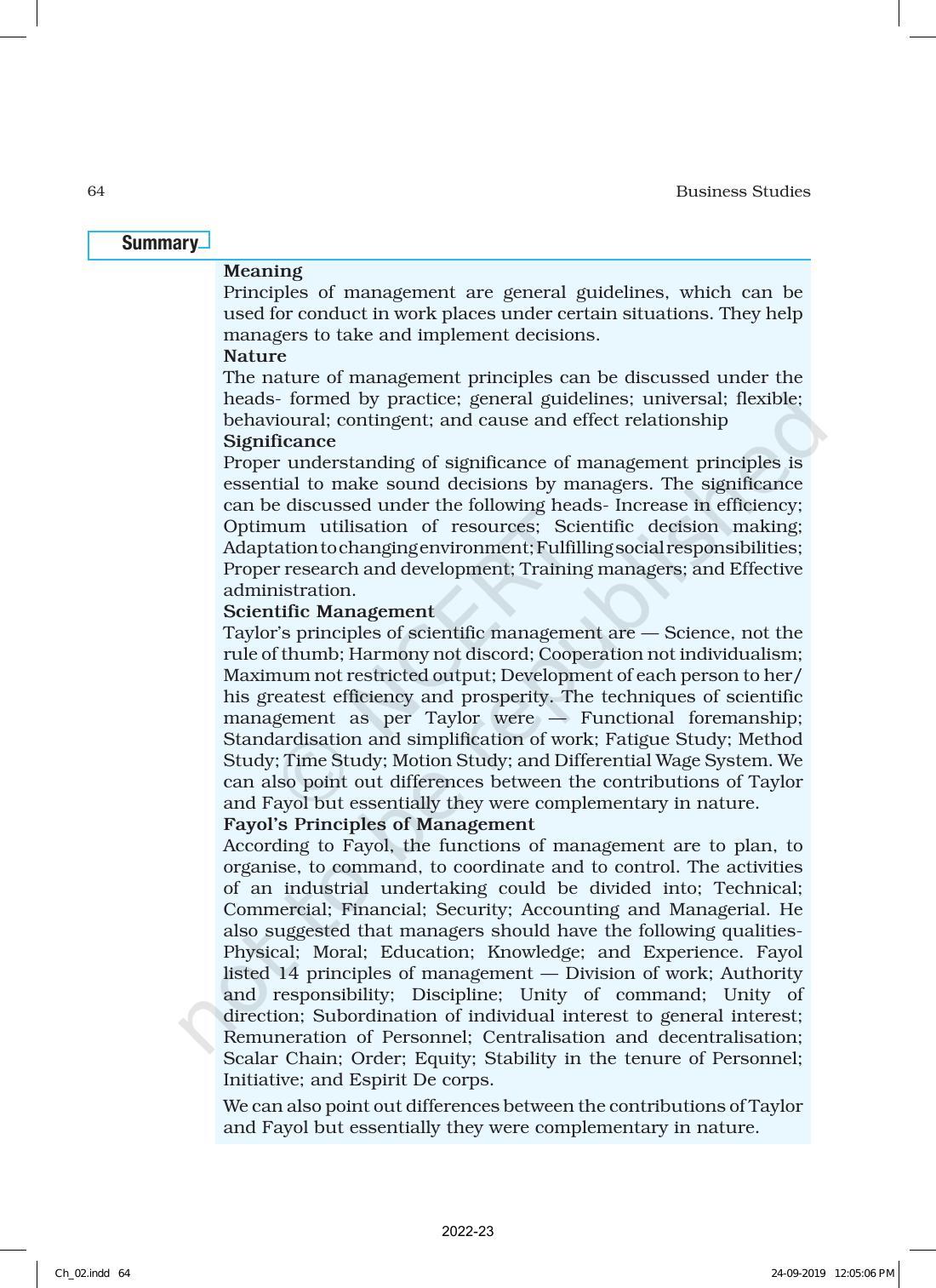 NCERT Book for Class 12 Business Studies Chapter 2 Principles of Management - Page 35