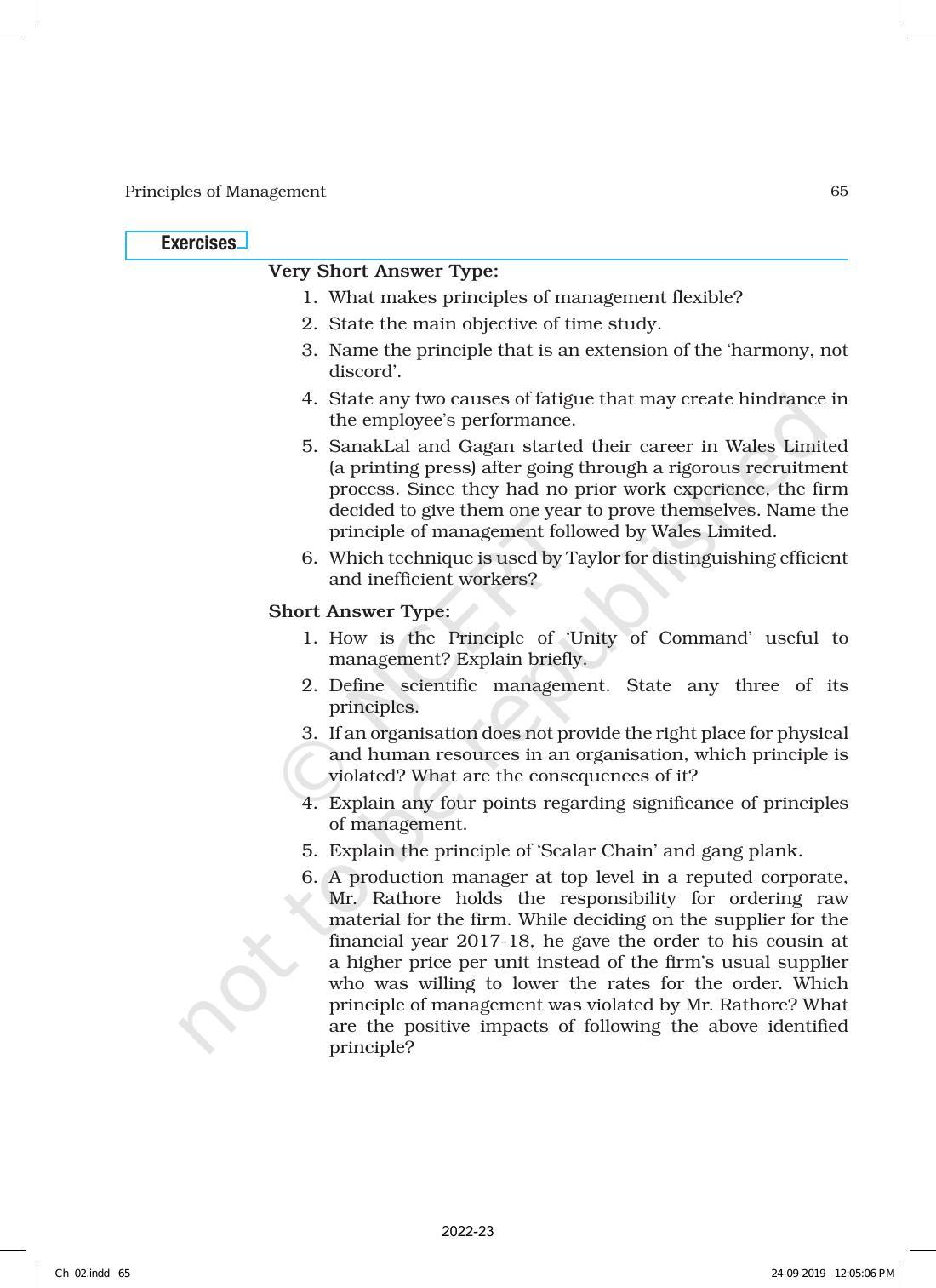 NCERT Book for Class 12 Business Studies Chapter 2 Principles of Management - Page 36