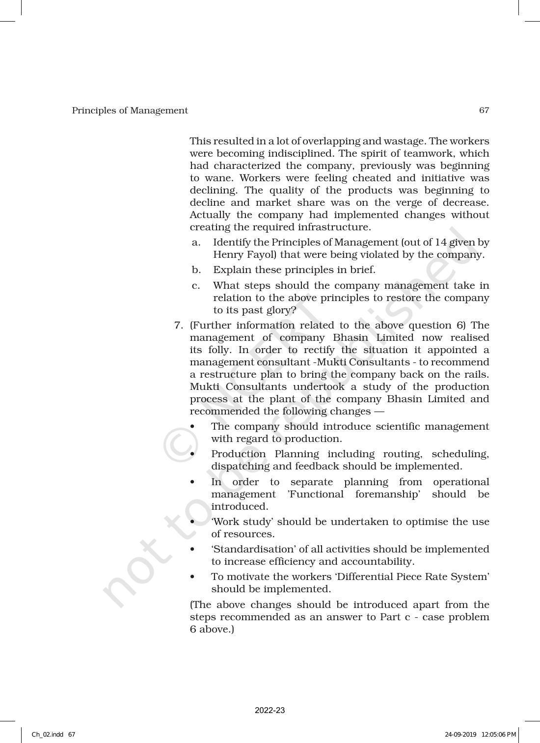 NCERT Book for Class 12 Business Studies Chapter 2 Principles of Management - Page 38