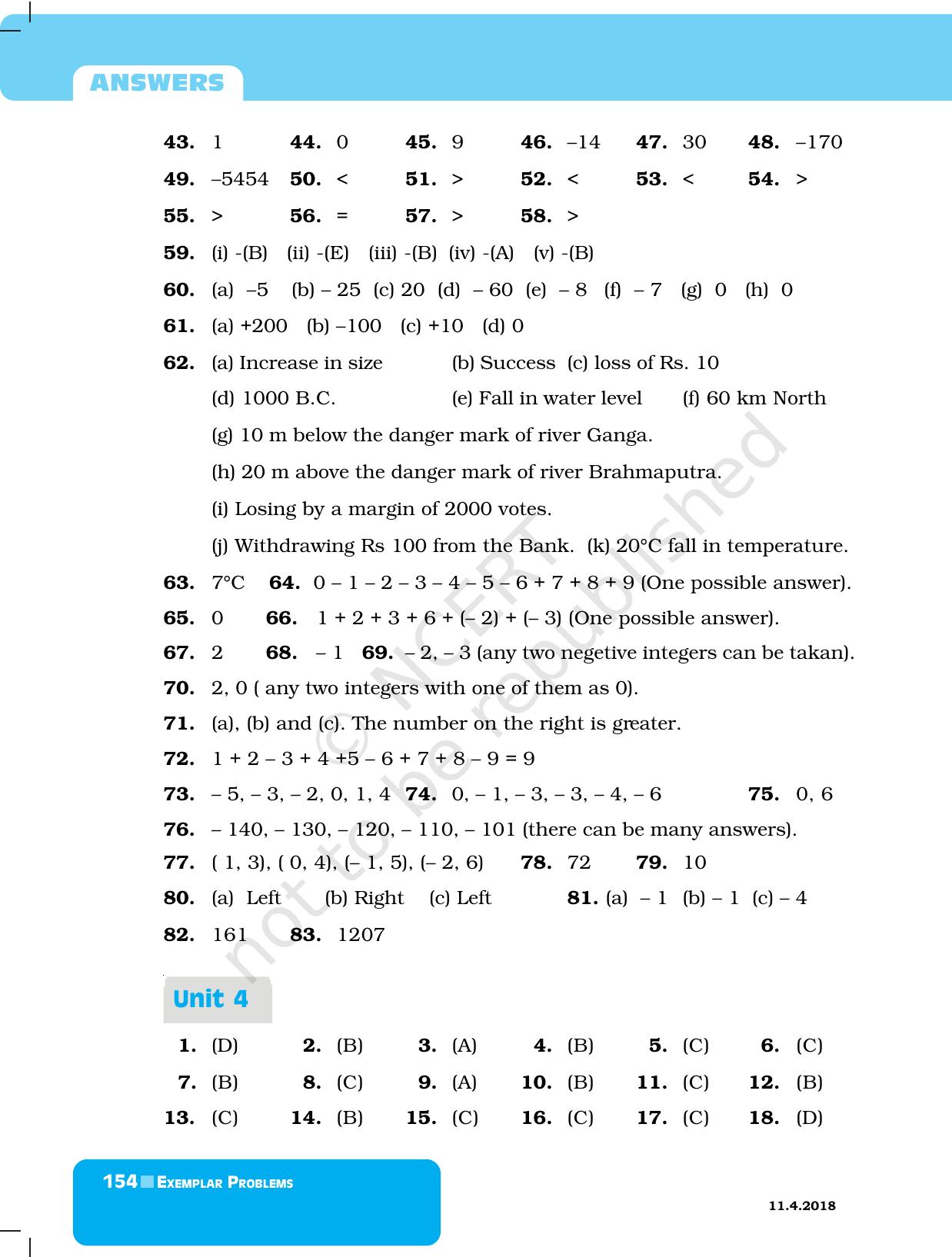 NCERT Exemplar Class 6: Mathematics - Answers - Page 6