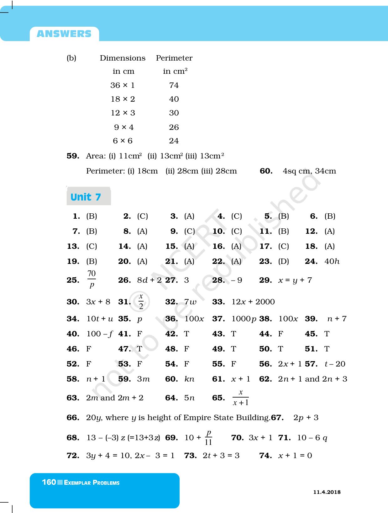 NCERT Exemplar Class 6: Mathematics - Answers - Page 12