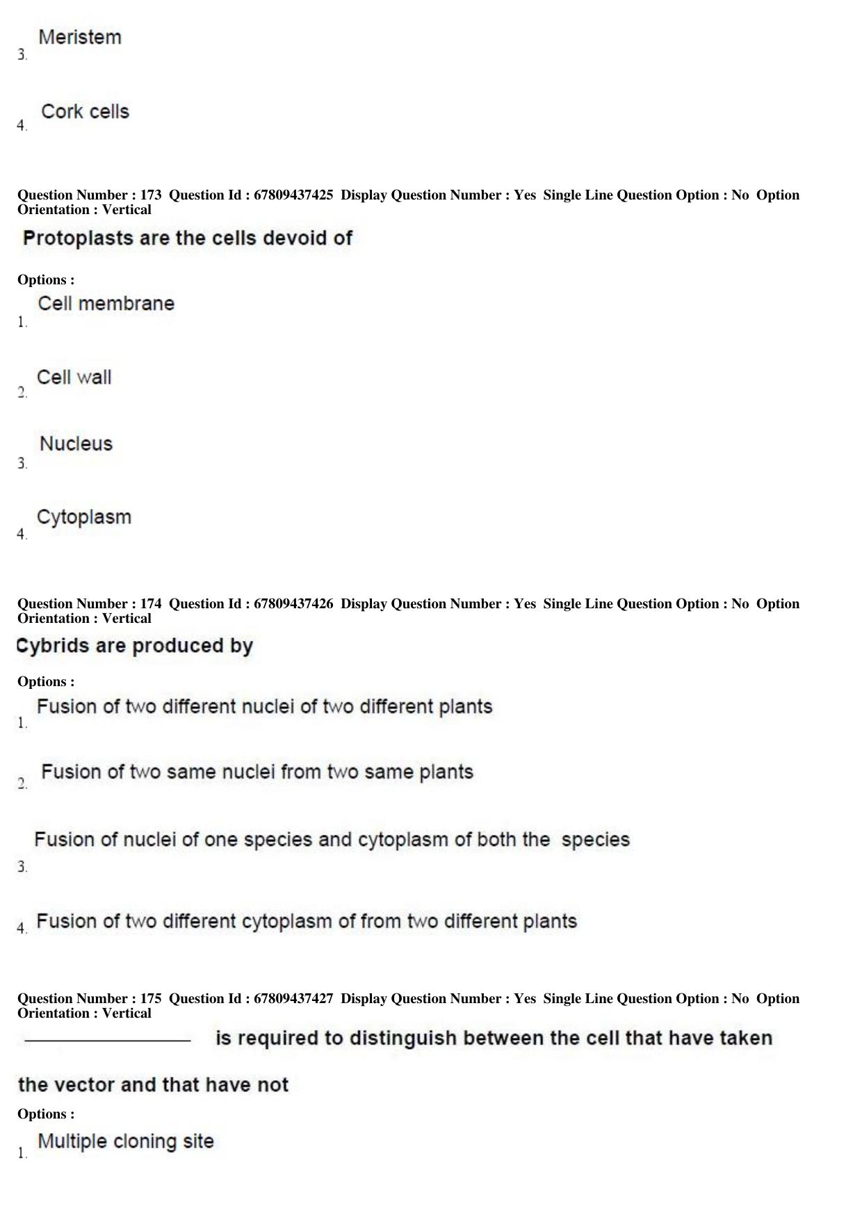 AP ECET 2019 - Bio Technology Question Paper With Preliminary Keys Shift1 - Page 61