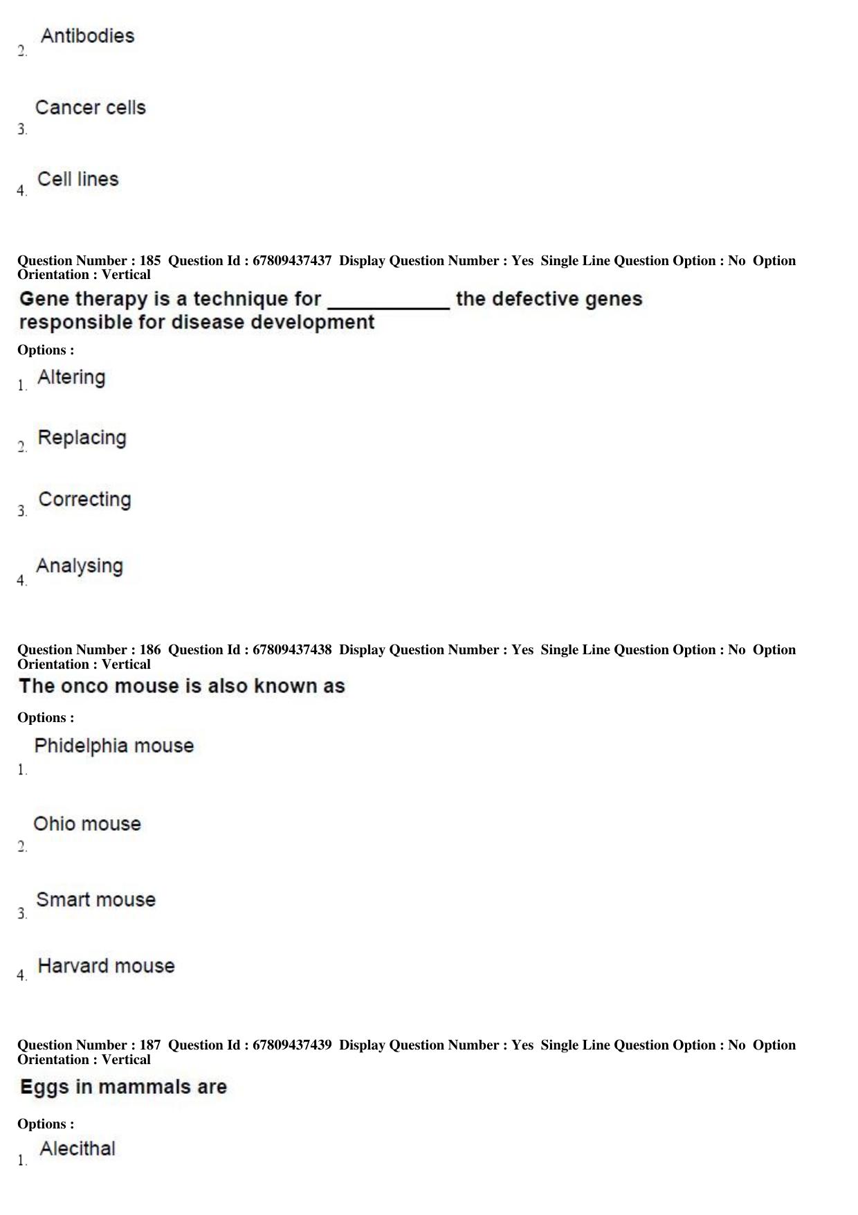 AP ECET 2019 - Bio Technology Question Paper With Preliminary Keys Shift1 - Page 65