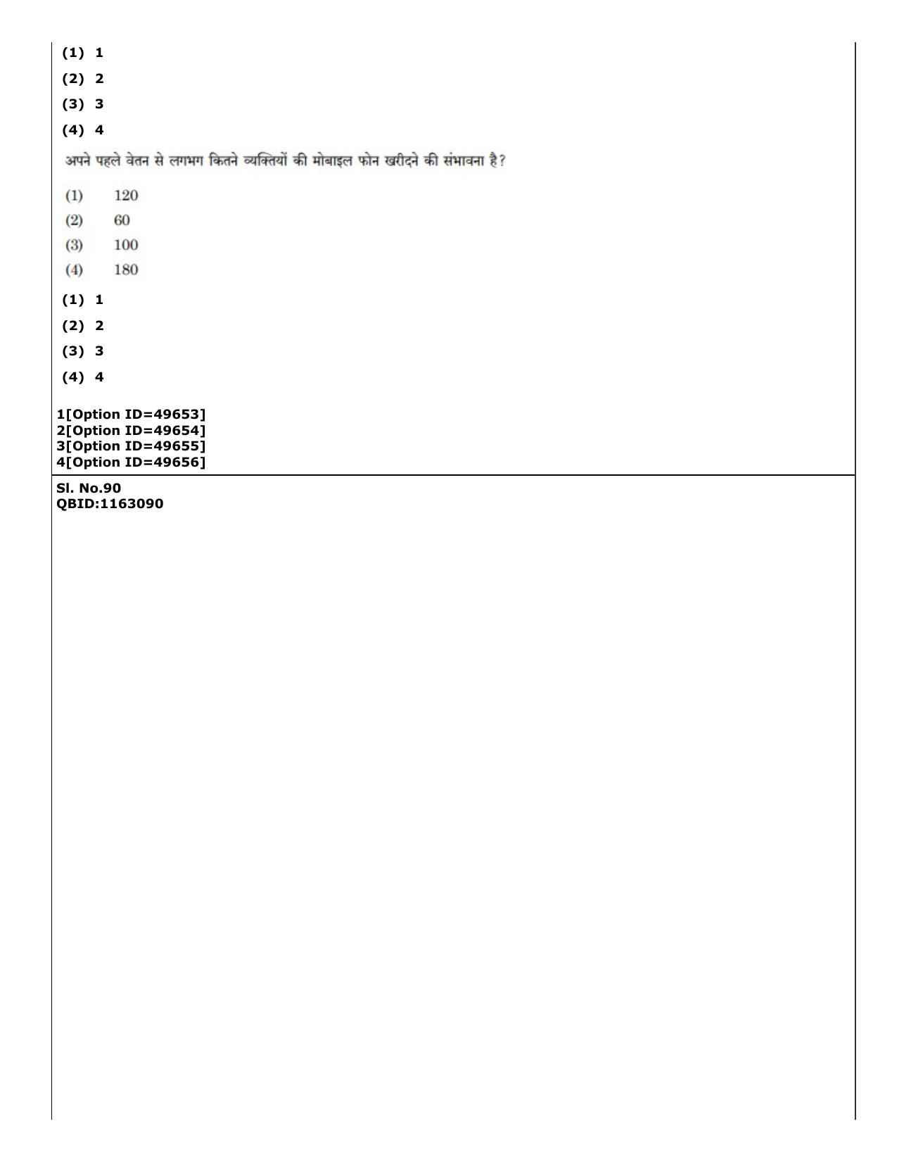 CUET (PG) 2022: PGQP-38 General (MBA etc) (12-09-2022) Question Paper - Page 73