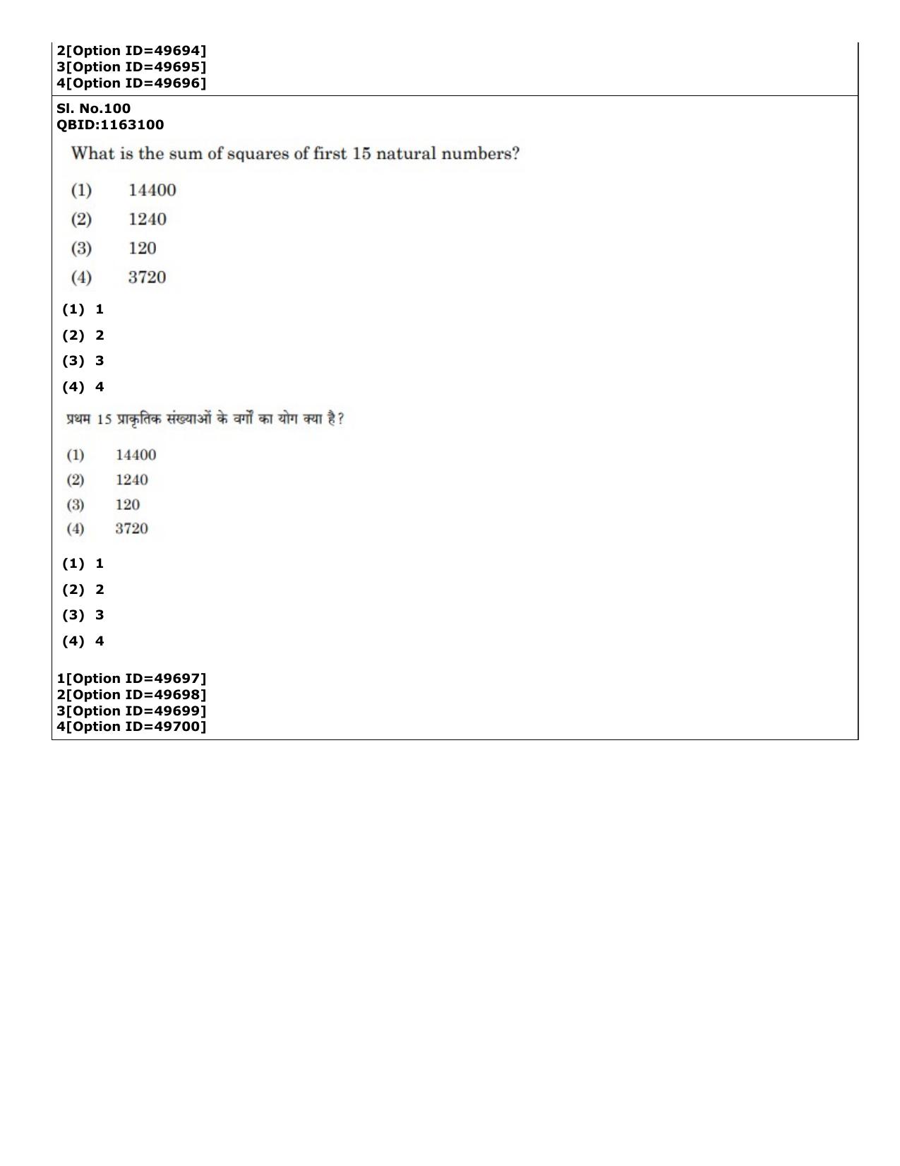 CUET (PG) 2022: PGQP-38 General (MBA etc) (12-09-2022) Question Paper - Page 87