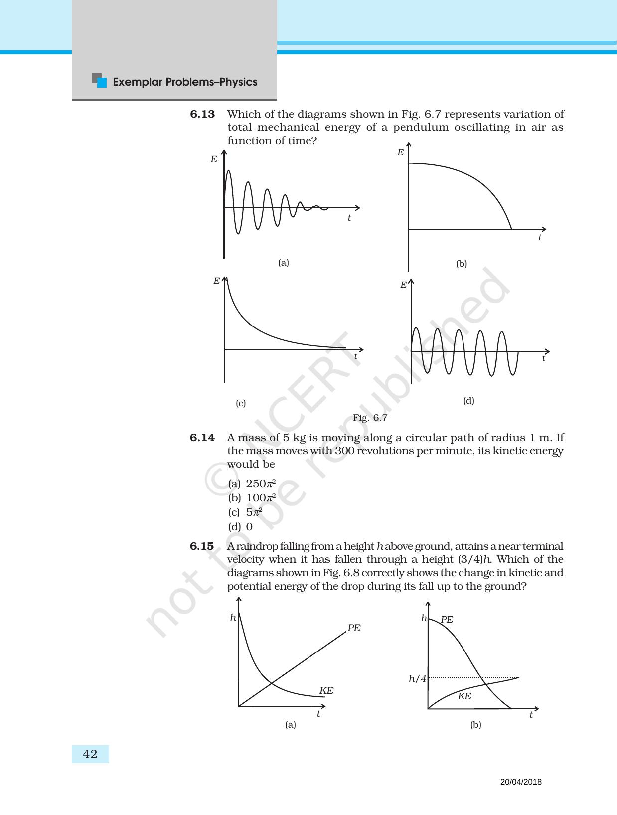 NCERT Exemplar Book for Class 11 Physics: Chapter 5 Work, Energy, and Power - Page 5
