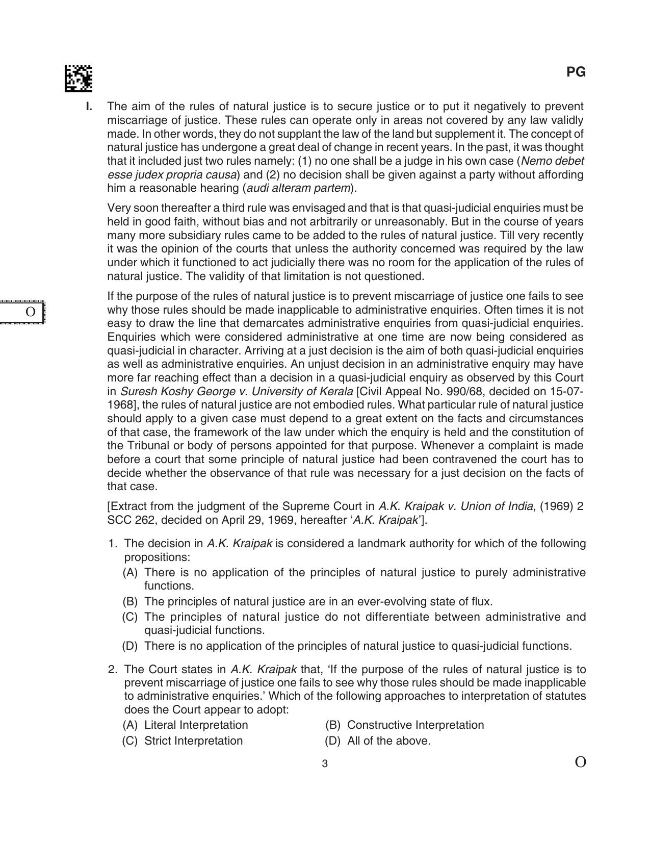 CLAT 2024 PG SET A Question Paper - Page 91