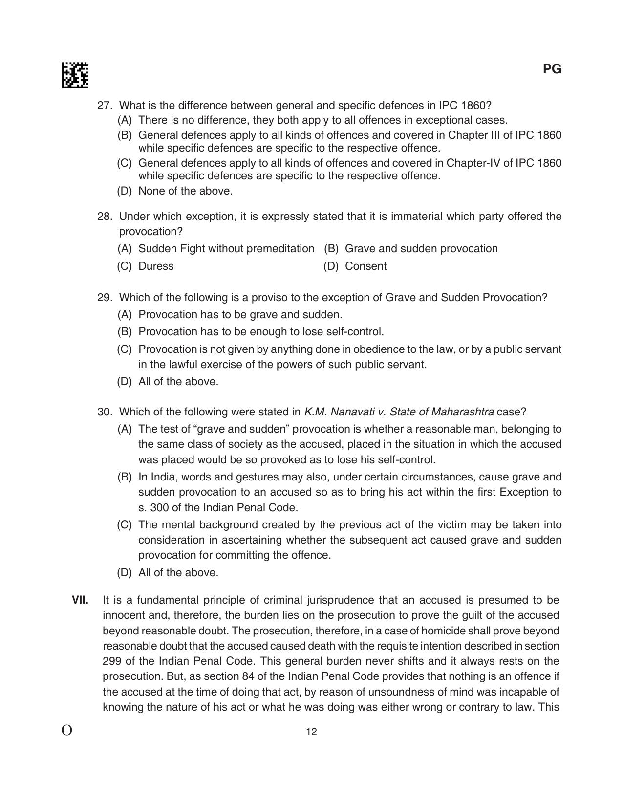 CLAT 2024 PG SET A Question Paper - Page 100