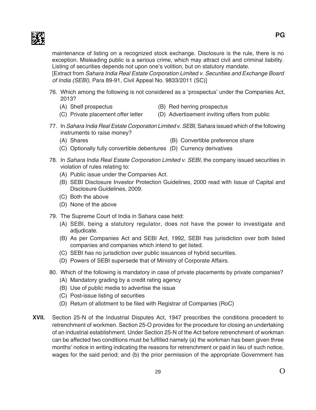 CLAT 2024 PG SET A Question Paper - Page 117