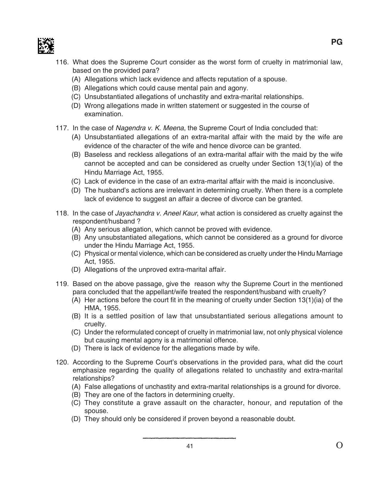 CLAT 2024 PG SET A Question Paper - Page 129