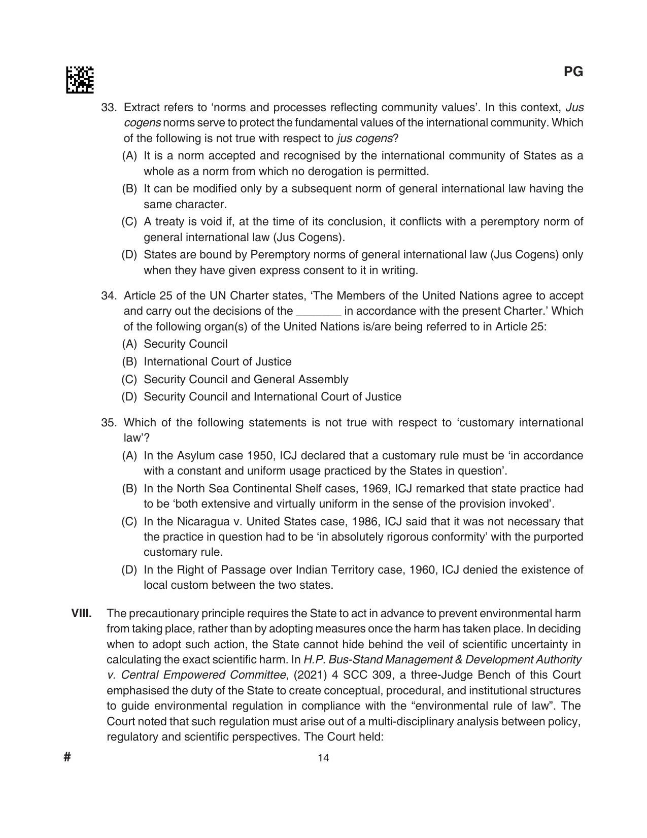 CLAT 2024 PG SET A Question Paper - Page 146