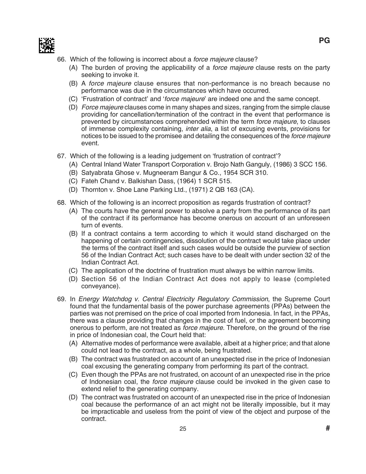 CLAT 2024 PG SET A Question Paper - Page 157