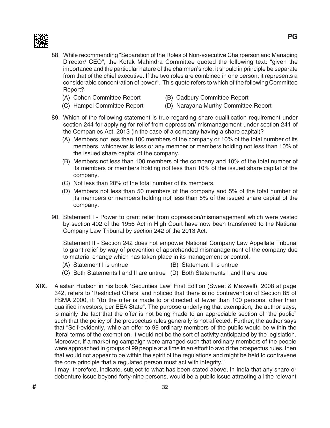 CLAT 2024 PG SET A Question Paper - Page 164