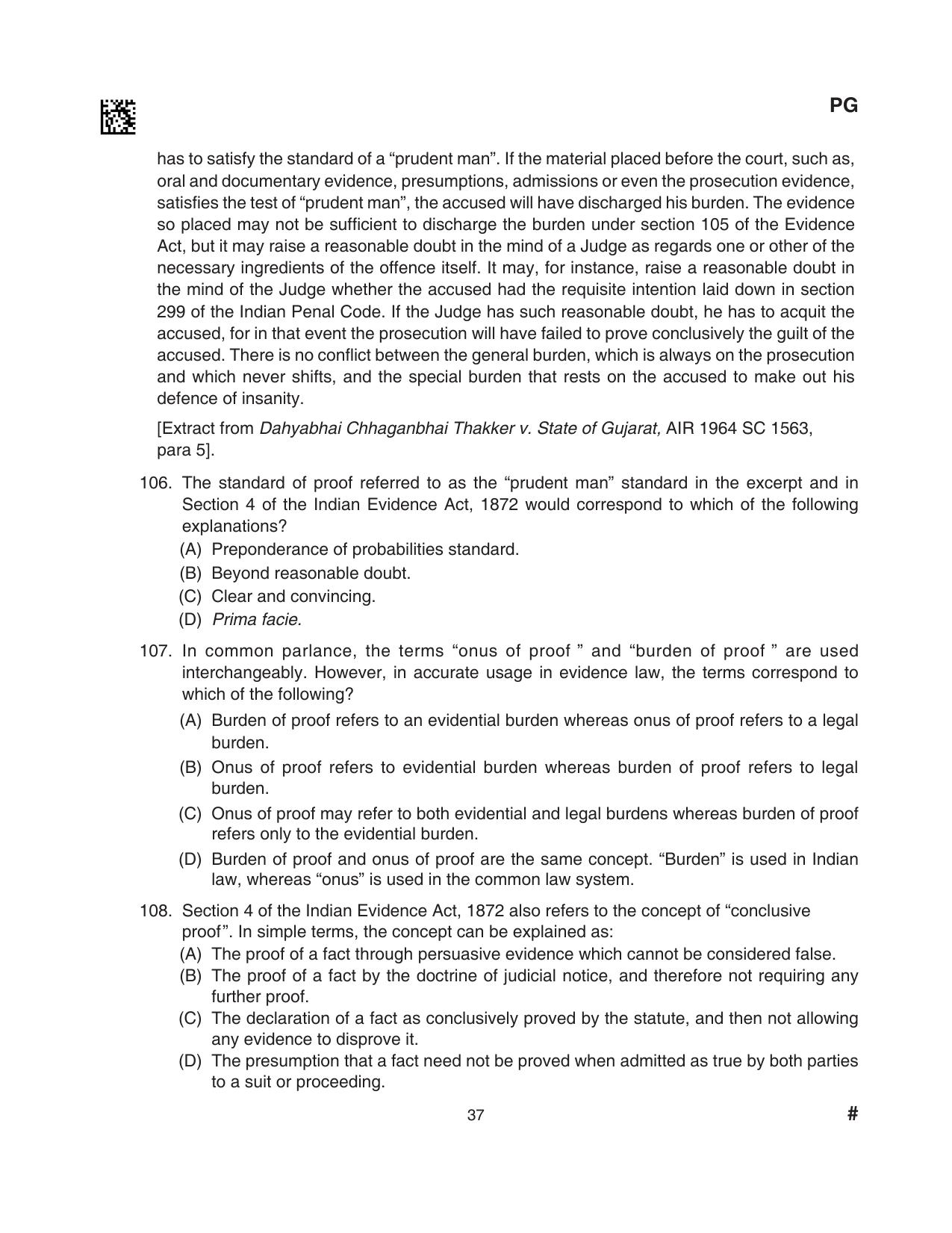 CLAT 2024 PG SET A Question Paper - Page 169