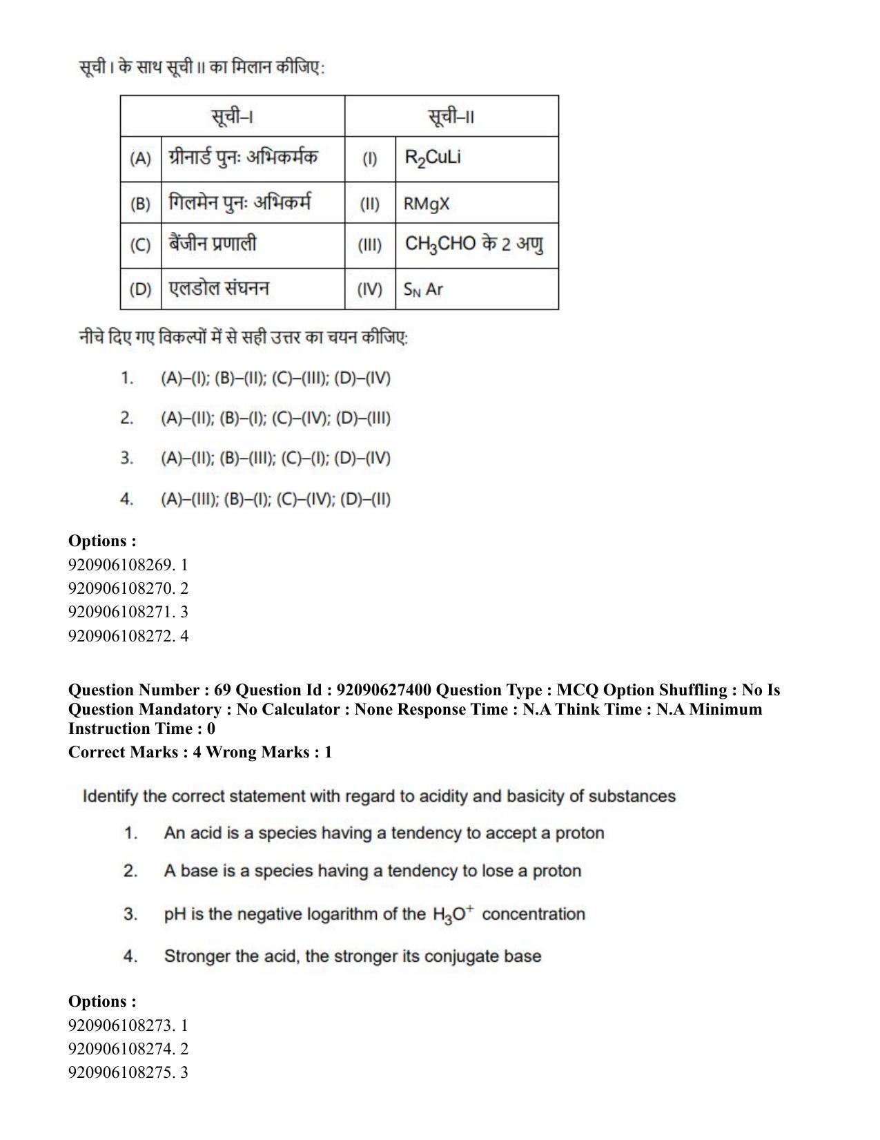 CUET PG 2023: SCQP23 – Pharmacy (Hin) - Shift 3 (26-06-2023) Question Paper - Page 81