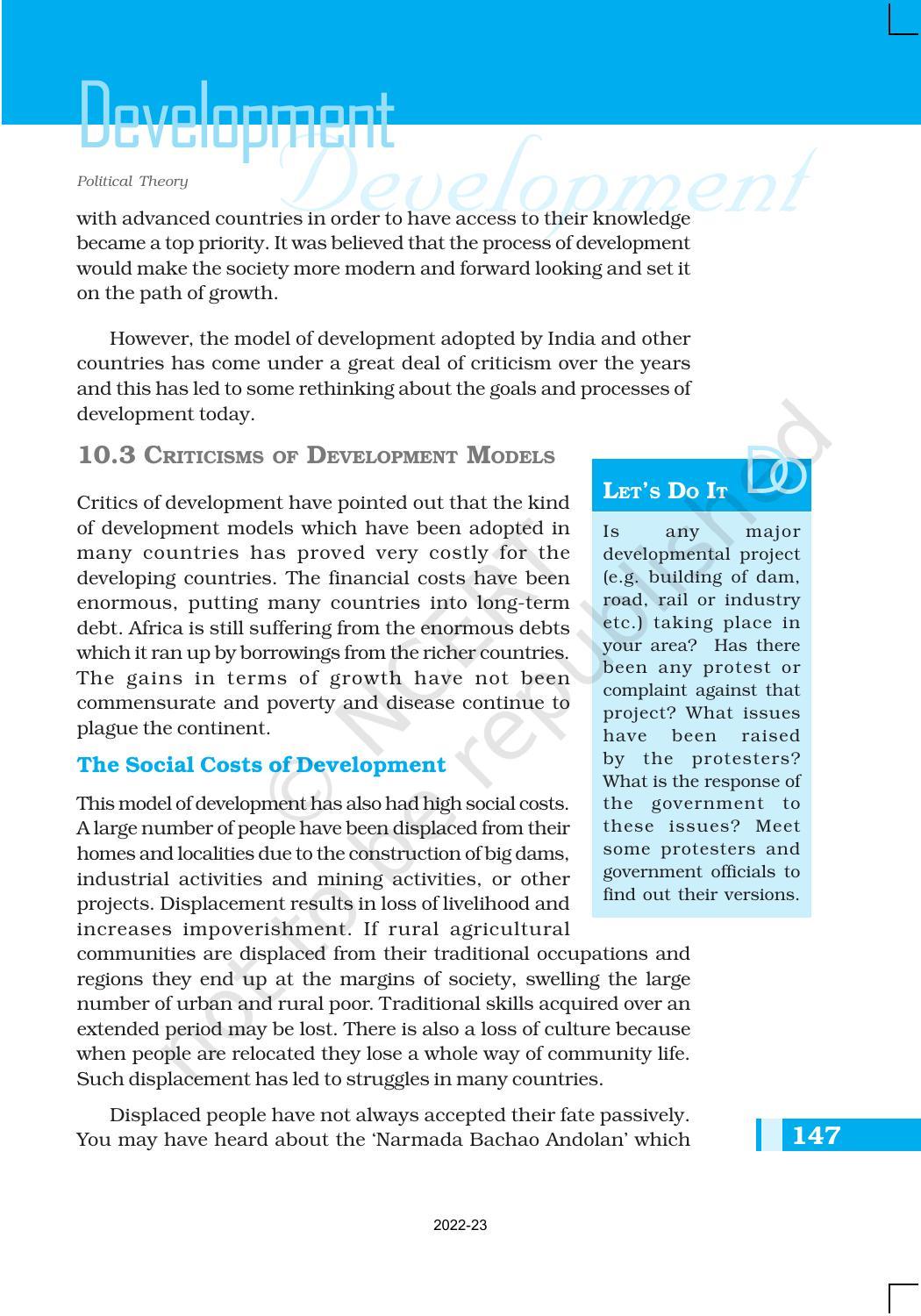 NCERT Book for Class 11 Political Science (Political Theory) Chapter 10 Development - Page 5