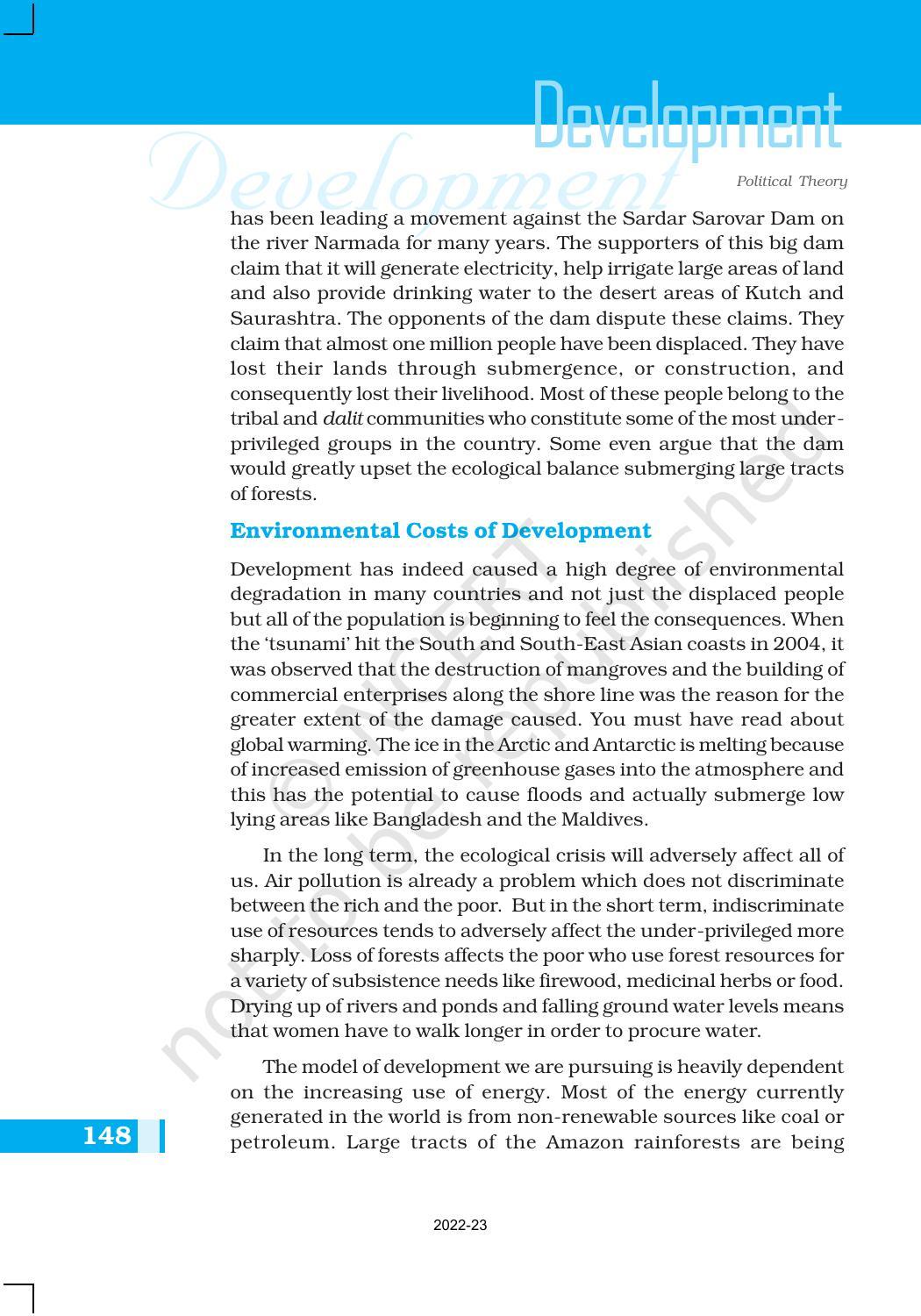 NCERT Book for Class 11 Political Science (Political Theory) Chapter 10 Development - Page 6