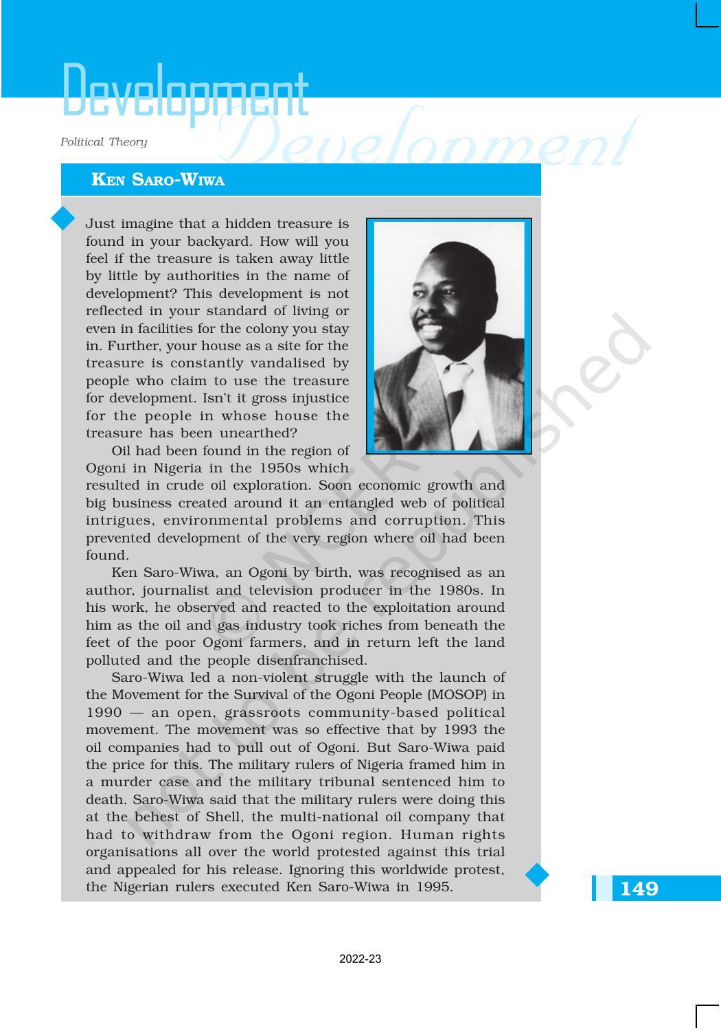 NCERT Book for Class 11 Political Science (Political Theory) Chapter 10 Development - Page 7