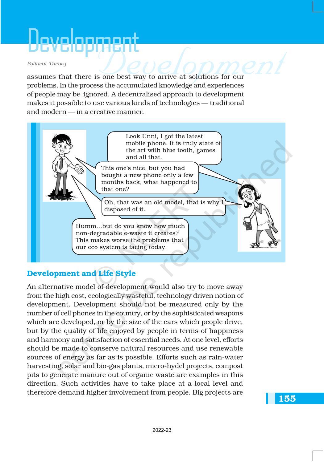 NCERT Book for Class 11 Political Science (Political Theory) Chapter 10 Development - Page 13
