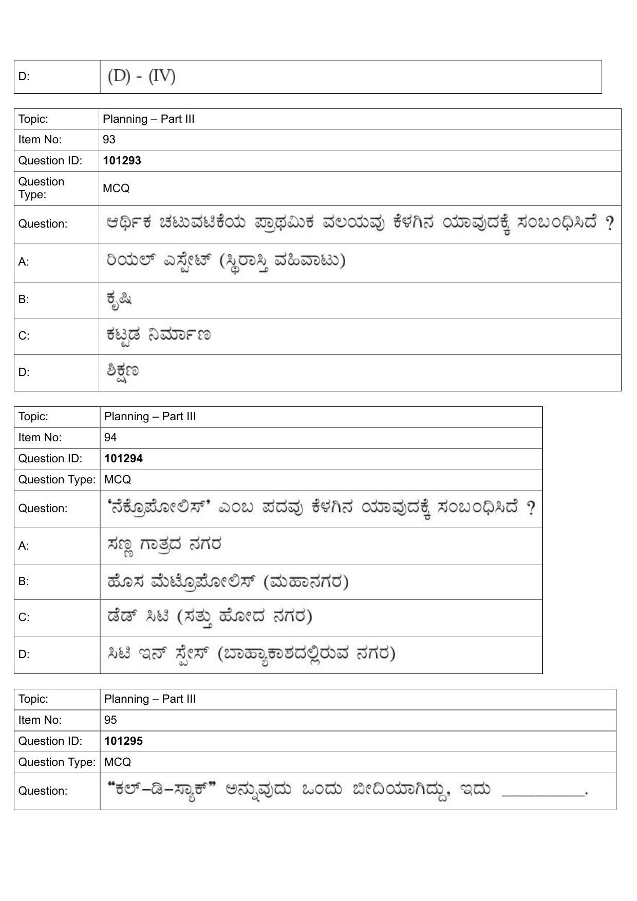 JEE Mains 2022: B Arch & B Planning Kannada (Shift 1) 30-07-2022 Question Paper - Page 61