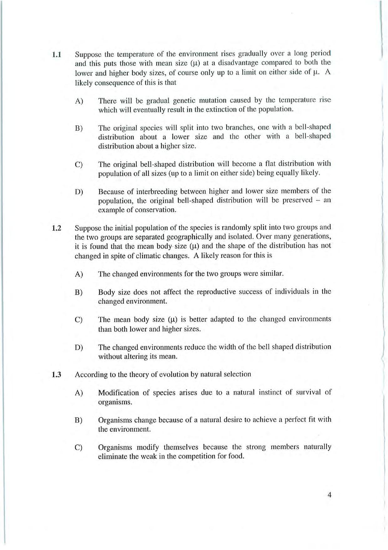 NEST 2007 Question Paper - Page 4
