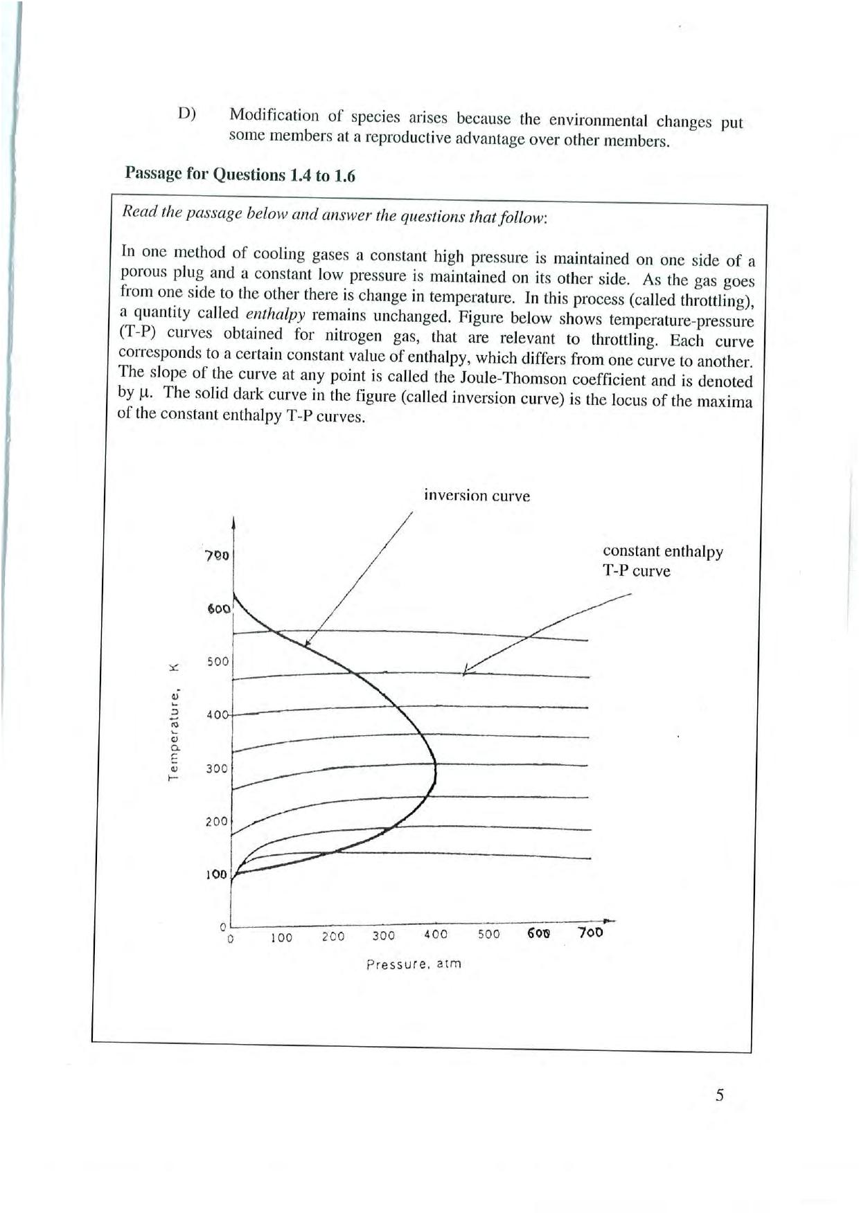 NEST 2007 Question Paper - Page 5
