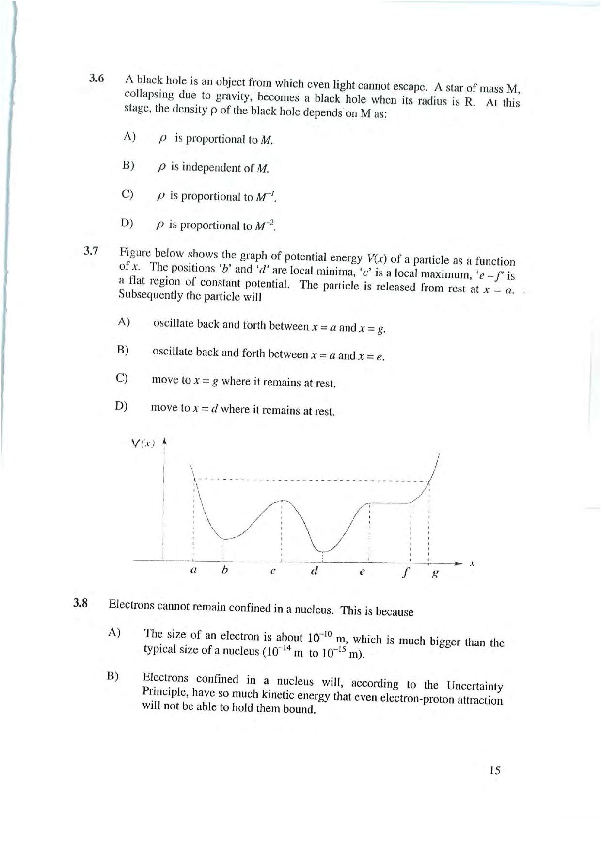 NEST 2007 Question Paper - Page 15