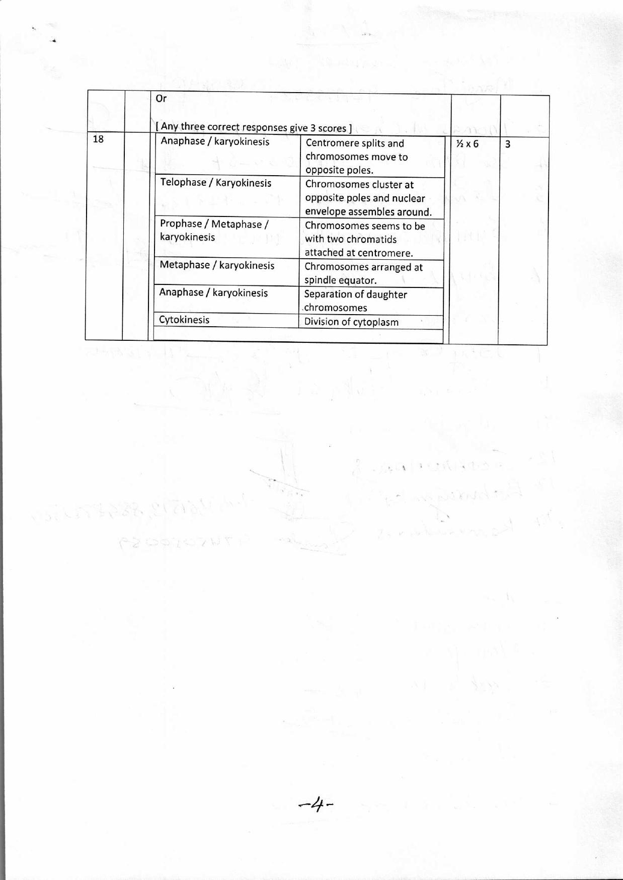 Kerala Plus One 2018 Botany Answer Key - Page 4