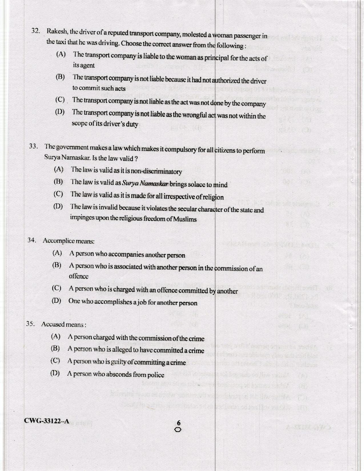 KUET 2024 LLB Question Paper - Page 53