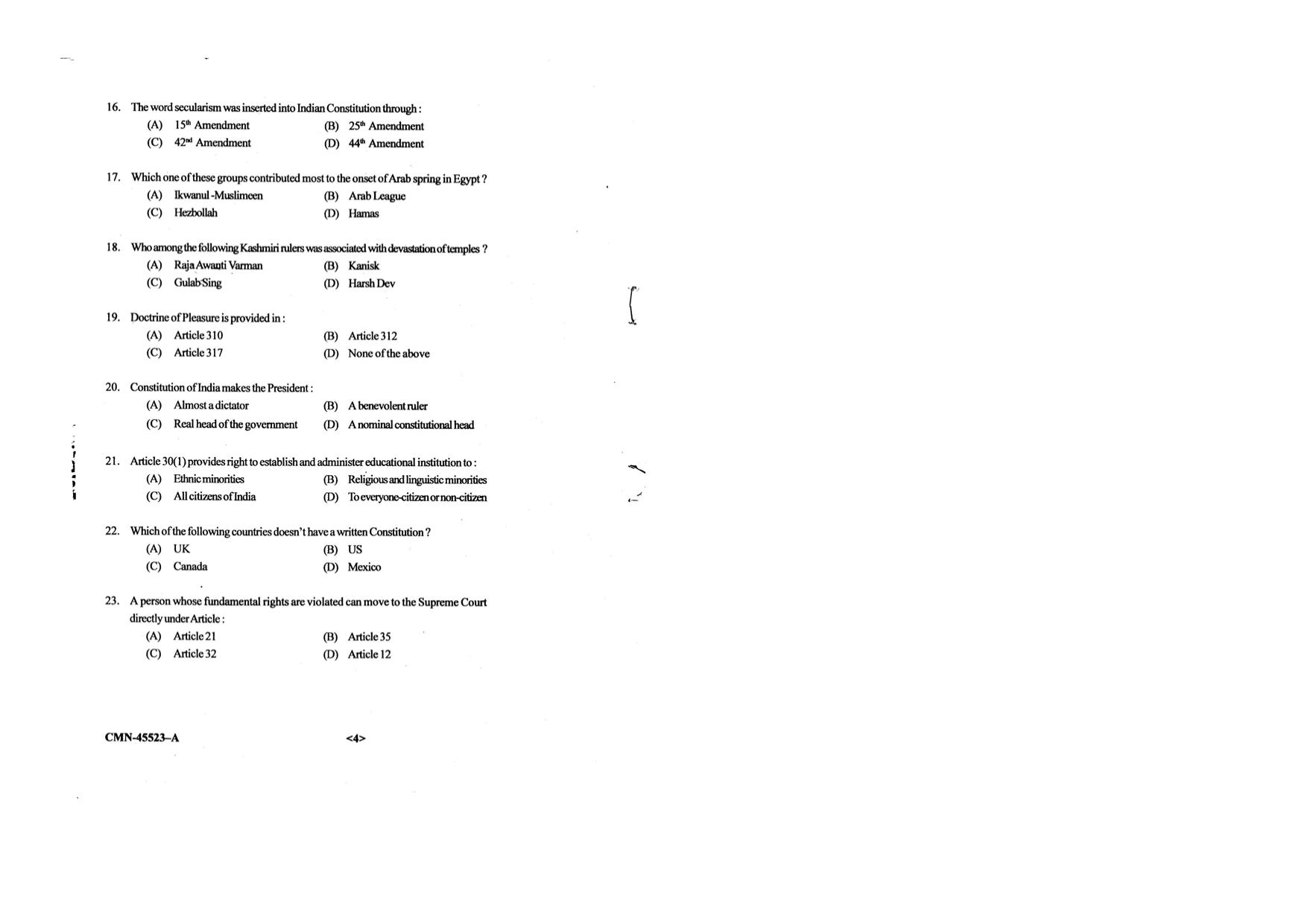 KUET 2024 LLB Question Paper - Page 60